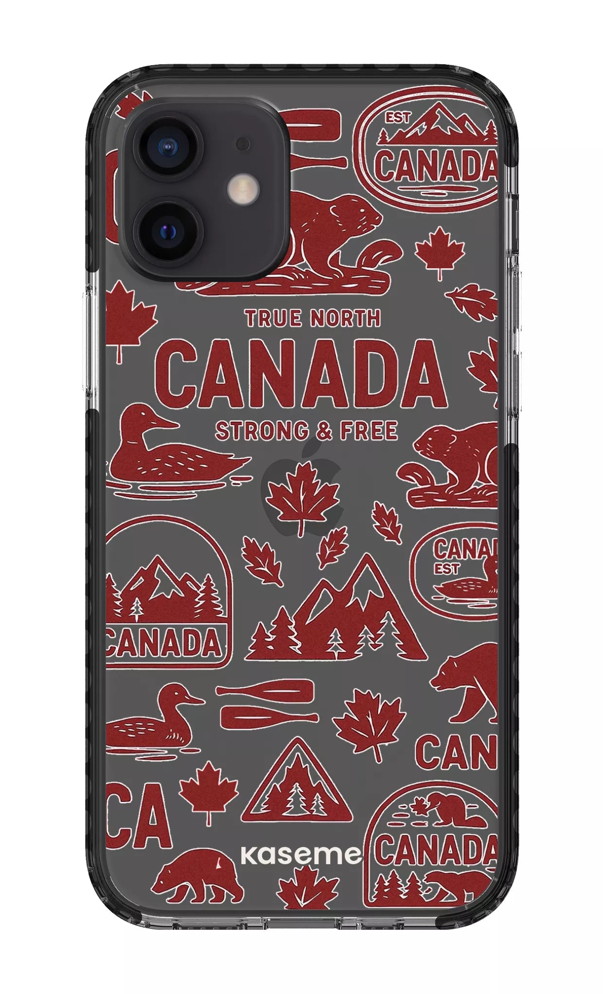 iPhone 12 Clear Case - Black Oh Canada Clear Case -