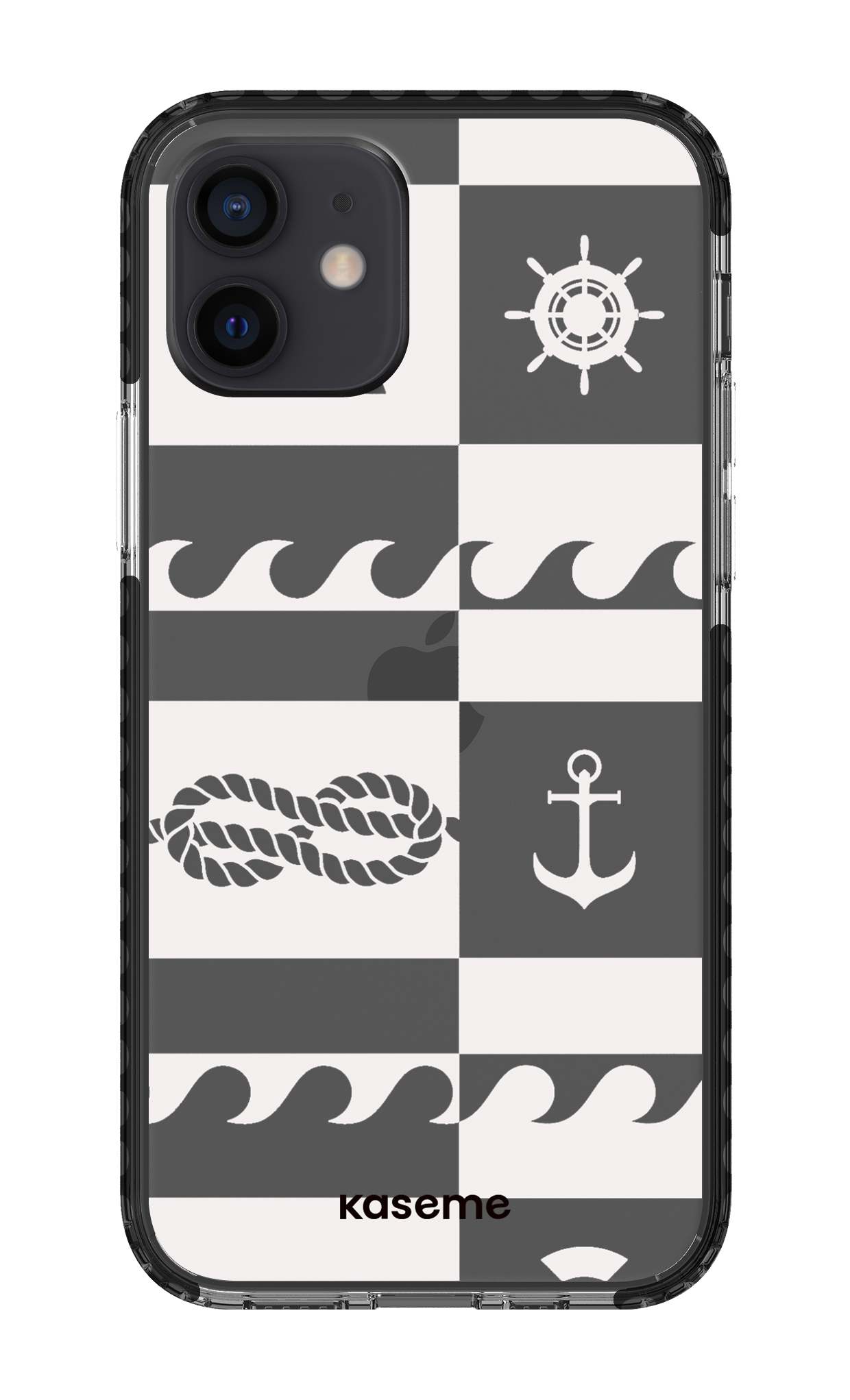 iPhone 12 Clear Case - Black Sail Clear Case -