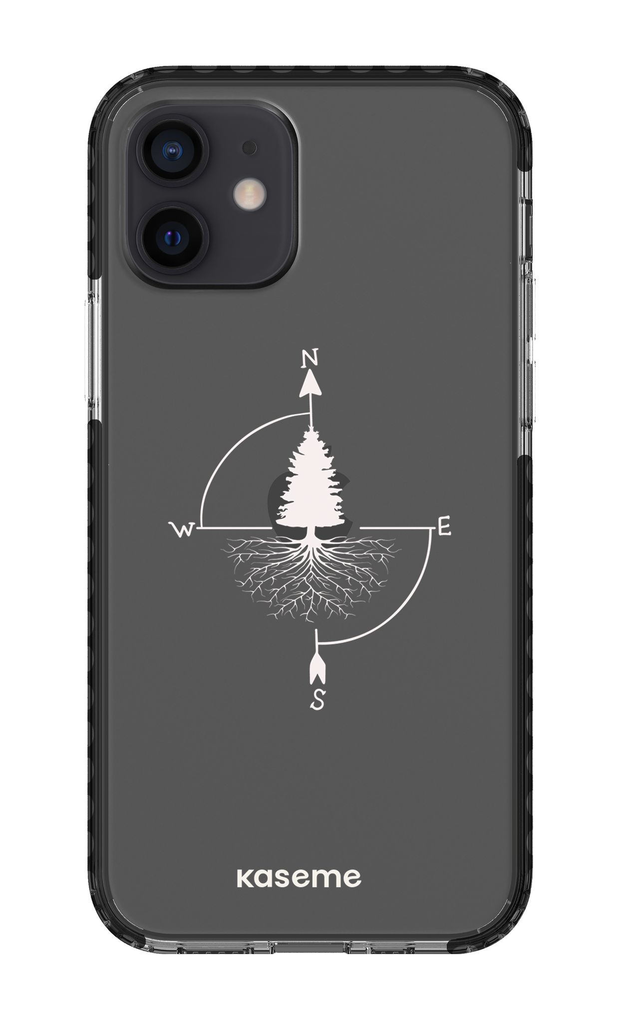 iPhone 12 Clear Case - Black Skyline Clear Case -