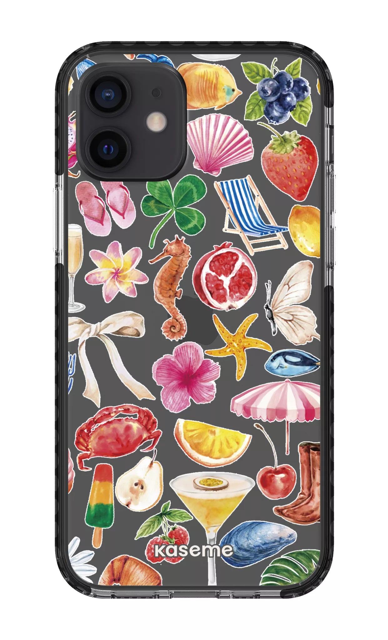 iPhone 12 Clear Case - Black St-Tropez Clear Case -