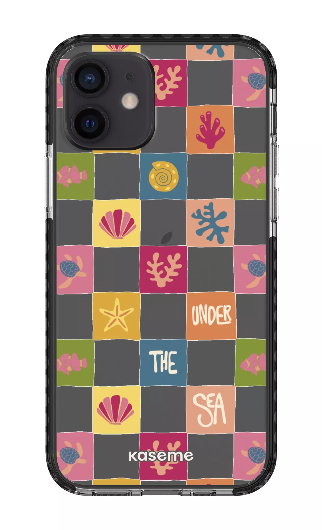 iPhone 12 Clear Case - Black Under the sea Clear Case -