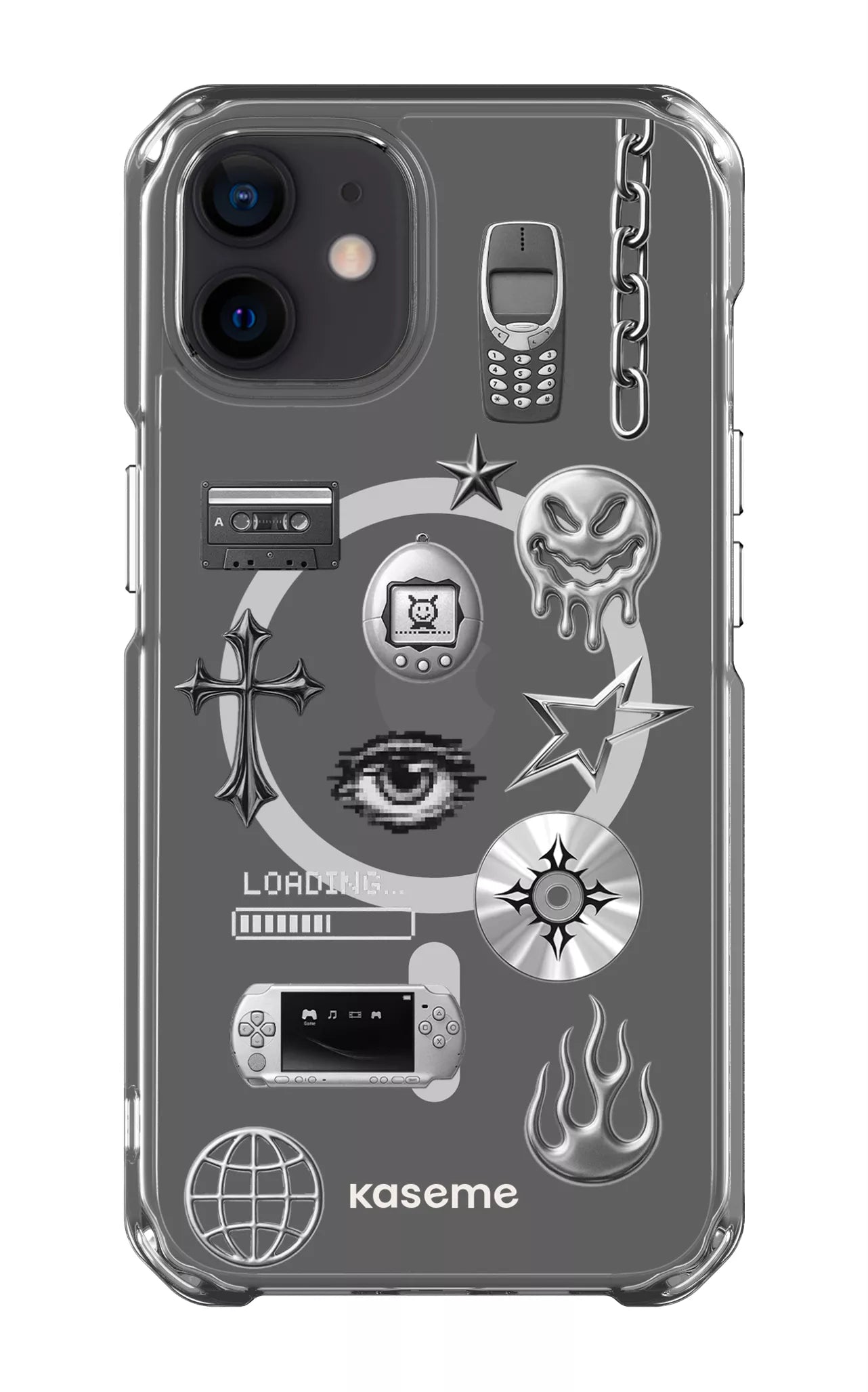 iPhone 12 Clear Case - Magsafe Chrome Clear Case -