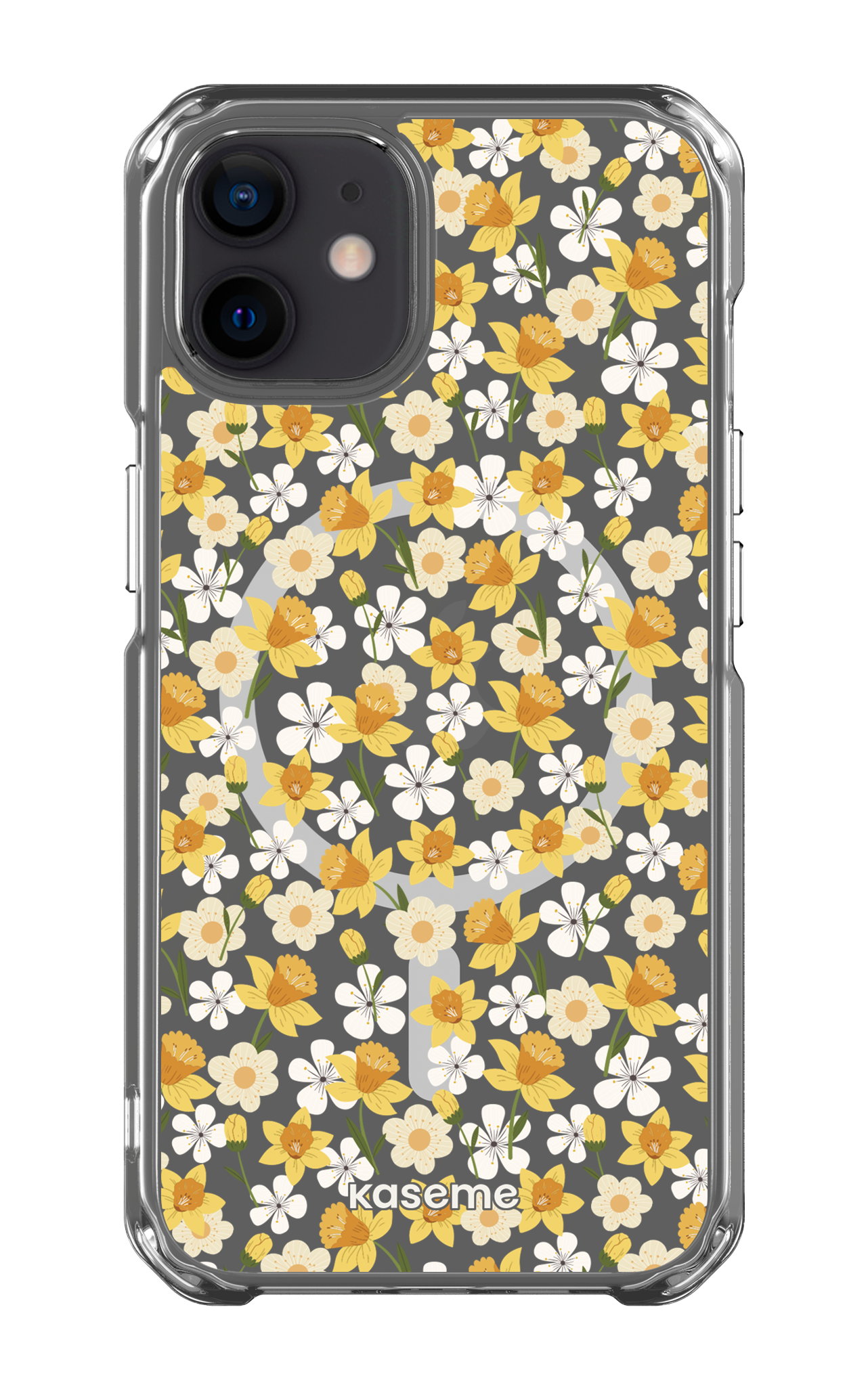 iPhone 12 Clear Case - Magsafe Daffodil Clear Case -
