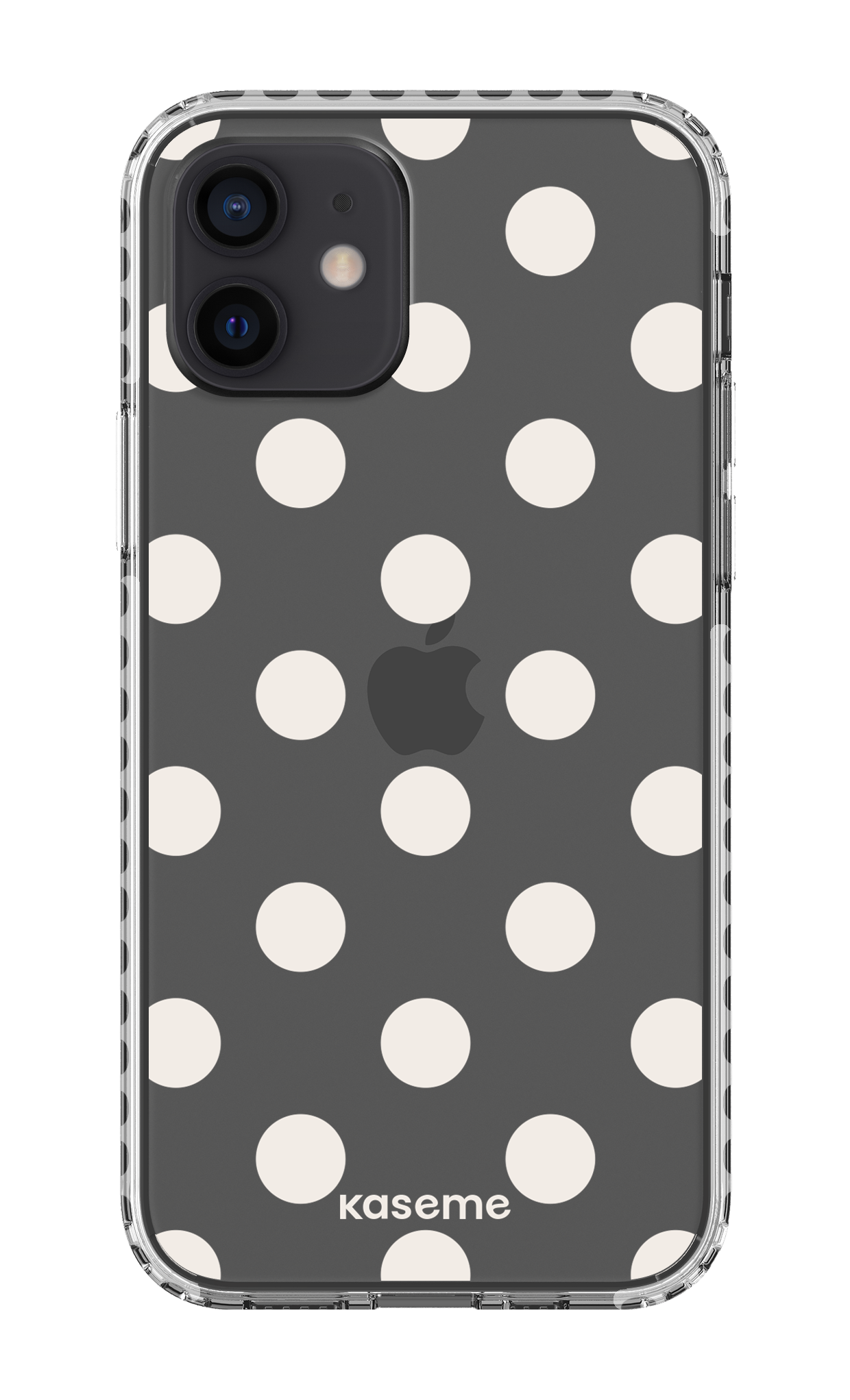 iPhone 12 Clear Case - White Couture Clear Case -