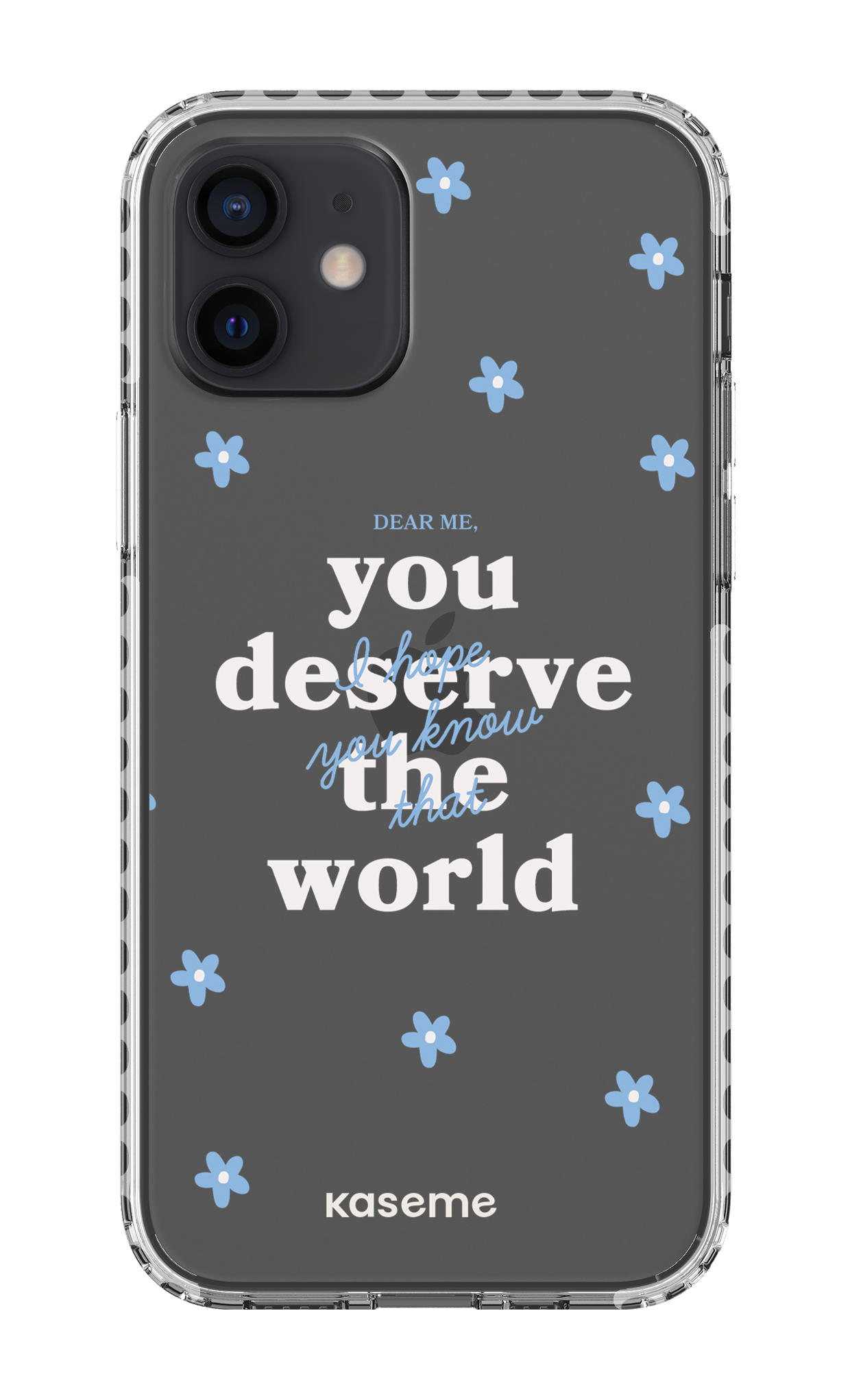 iPhone 12 Clear Case - White Dear Me clear case -