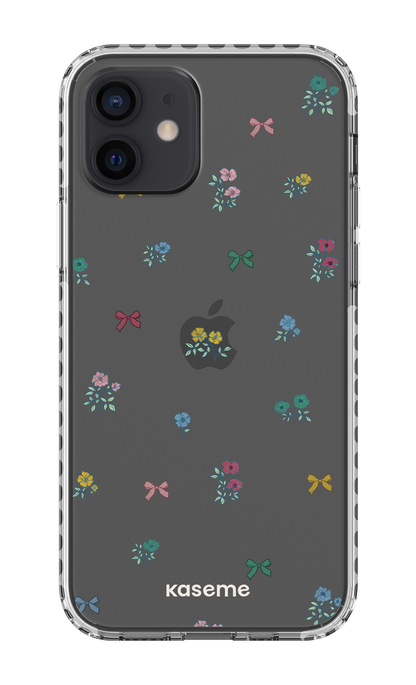 iPhone 12 Clear Case - White Graceful Clear Case -