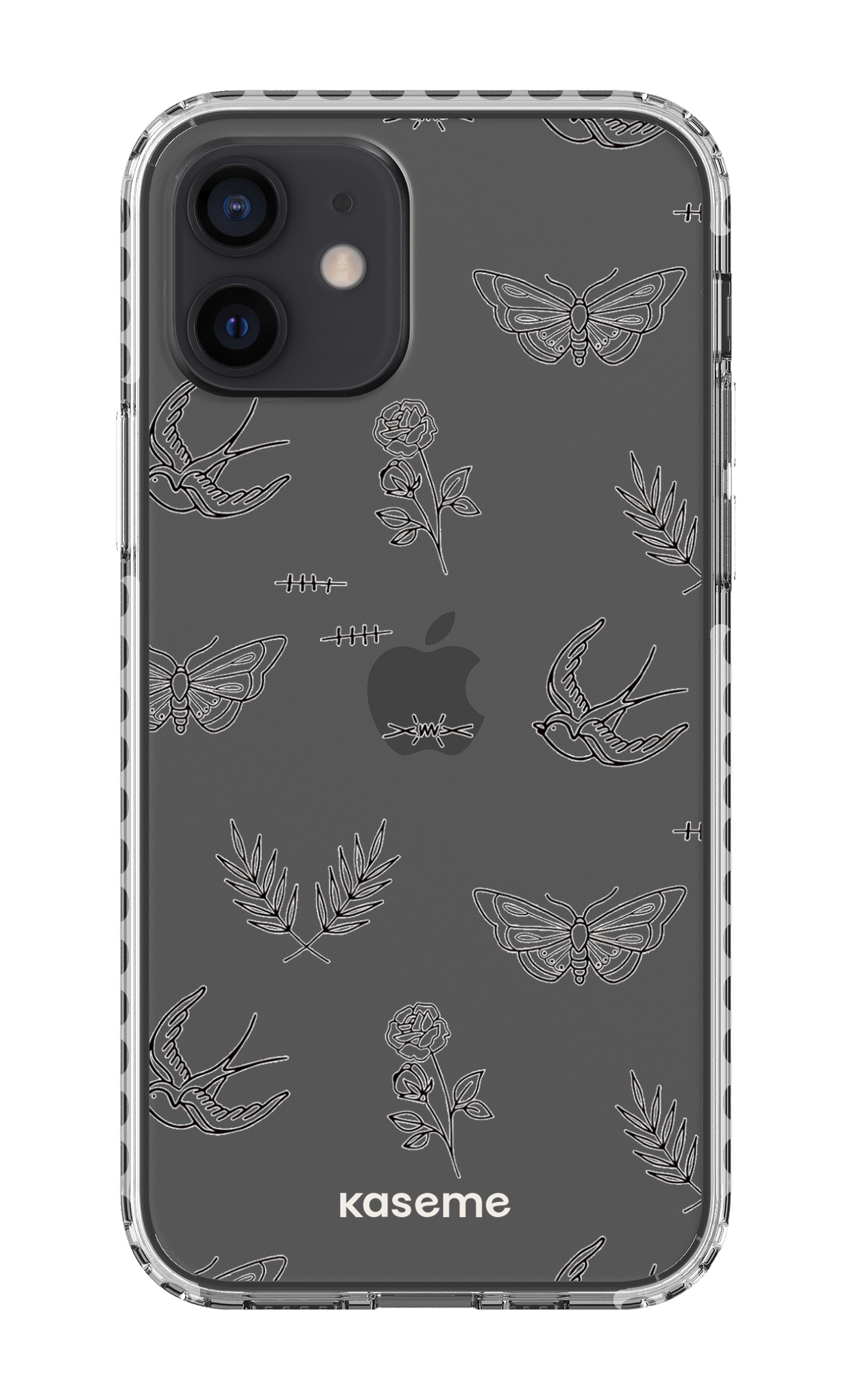 iPhone 12 Clear Case - White Ink Clear Case -