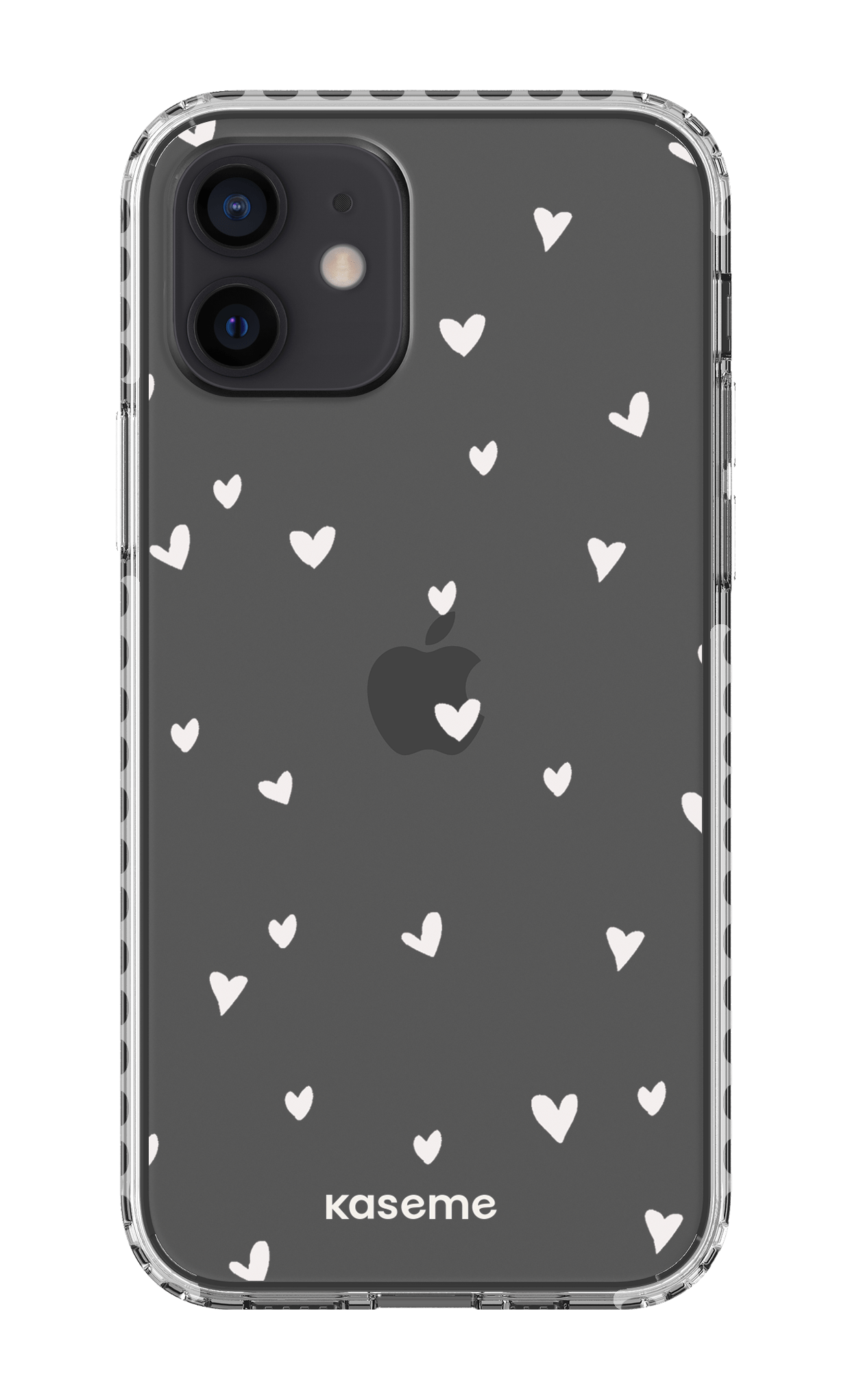 iPhone 12 Clear Case - White Lovely Clear Case -