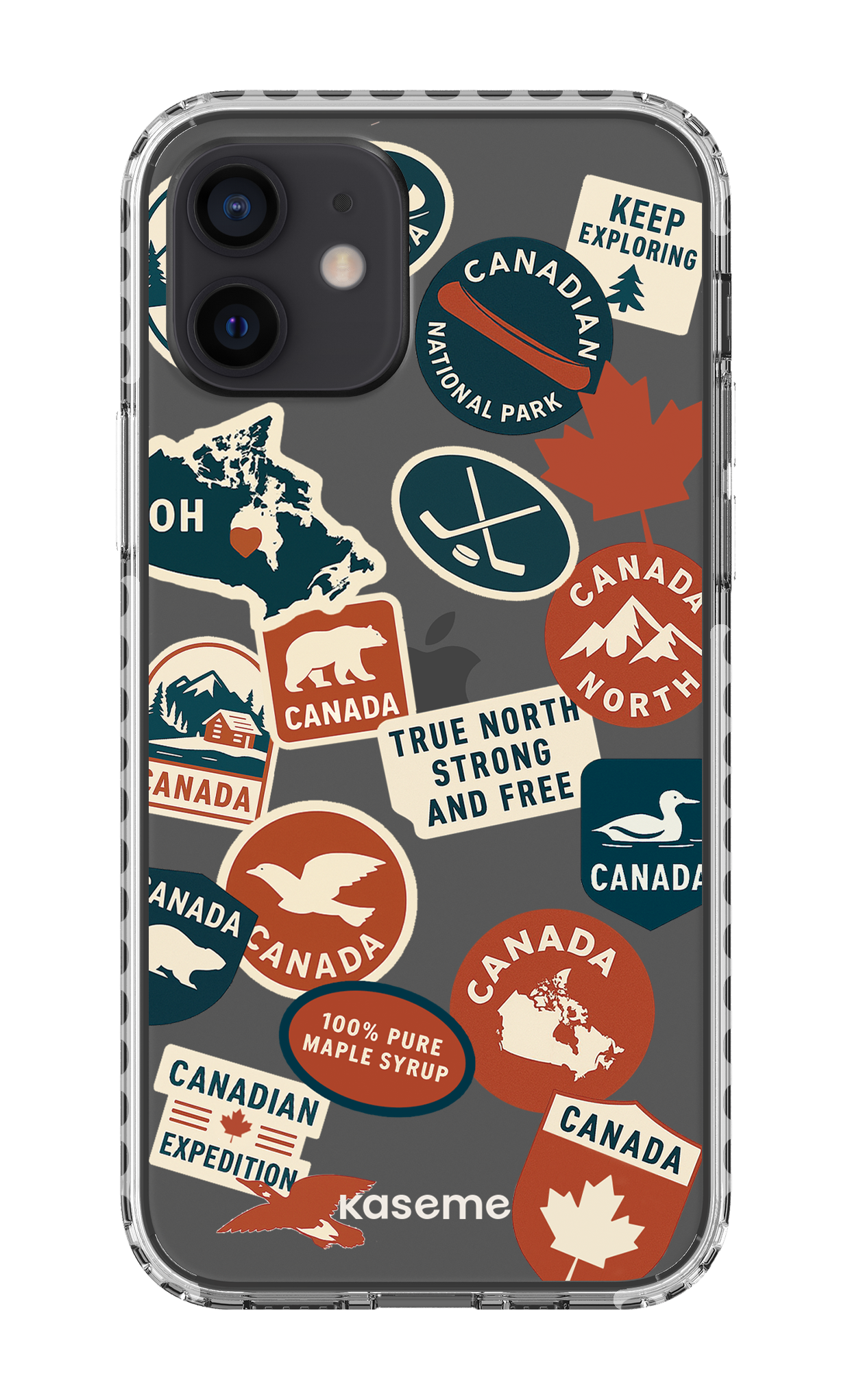 iPhone 12 Clear Case - White Oh Maple -
