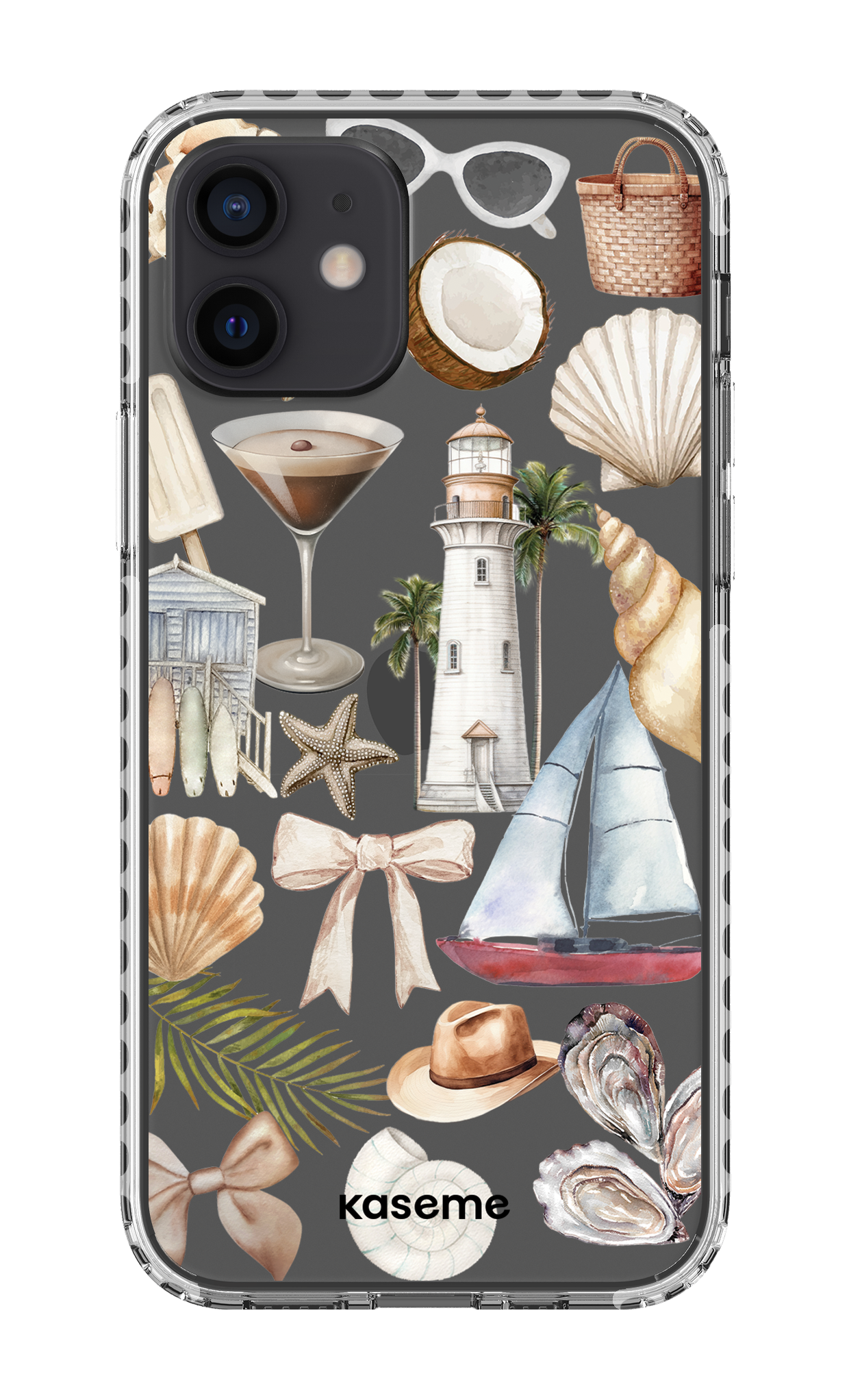 iPhone 12 Clear Case - White Riviera Clear Case -