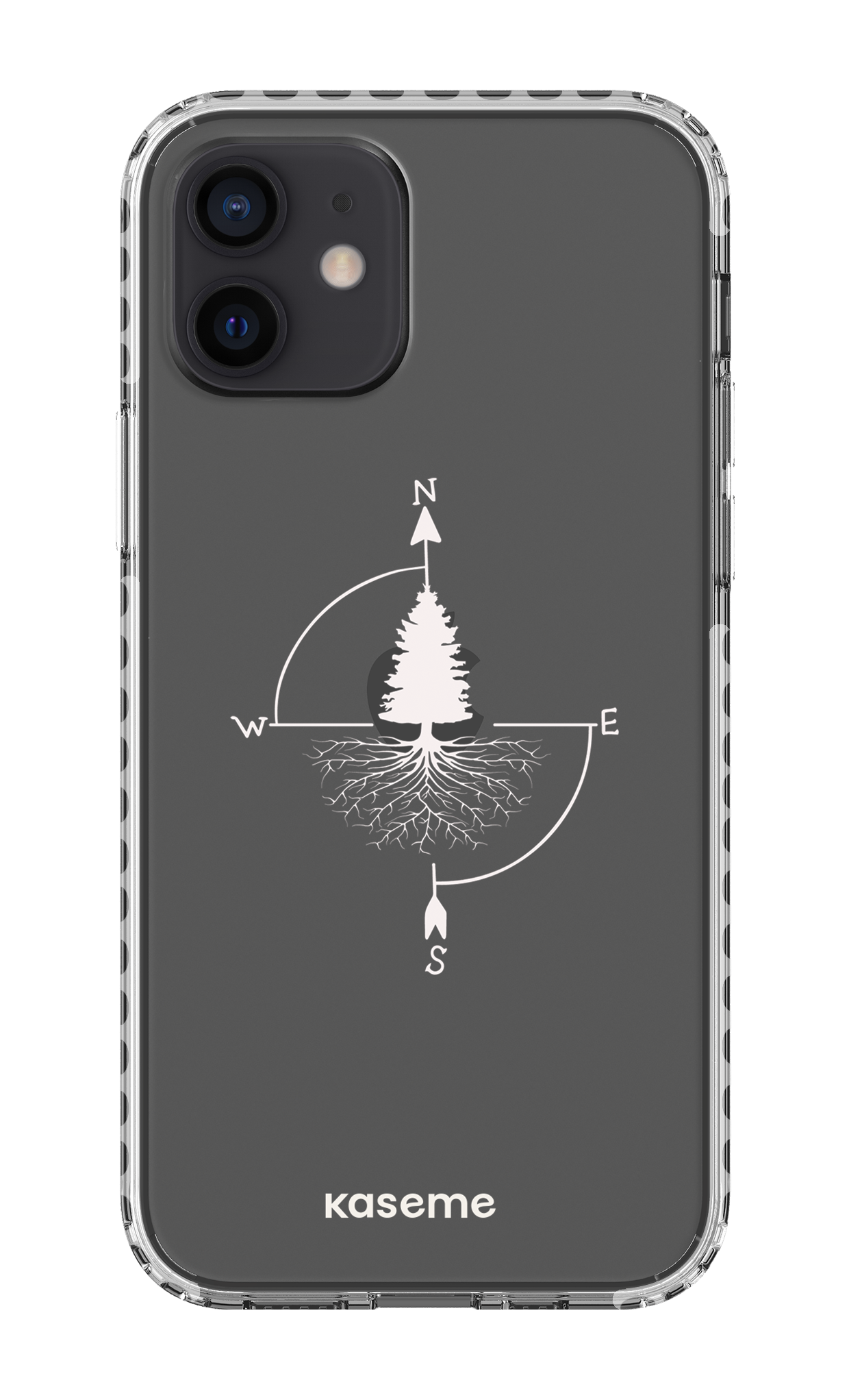 iPhone 12 Clear Case - White Skyline Clear Case -