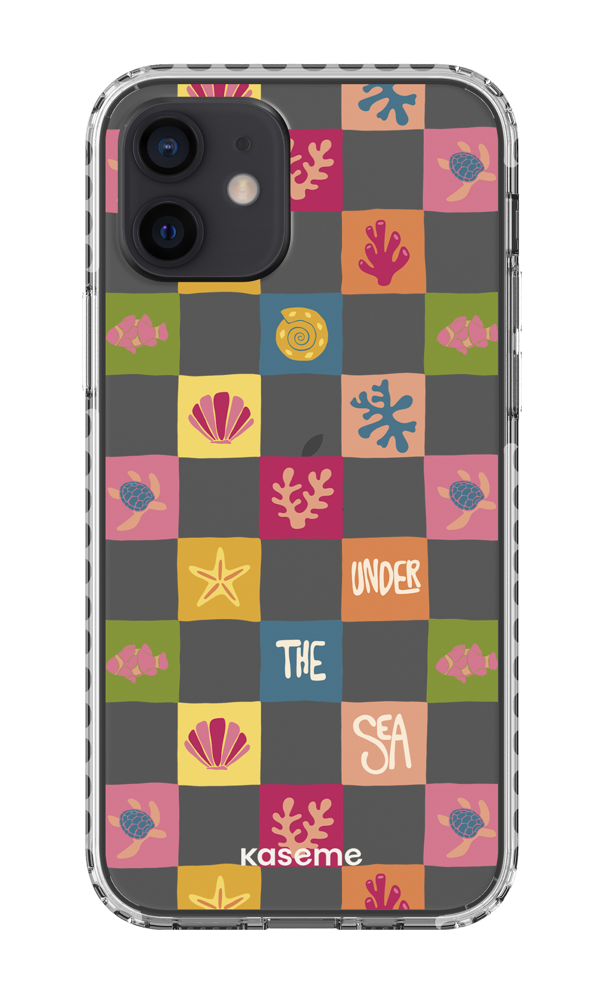 iPhone 12 Clear Case - White Under the sea Clear Case -