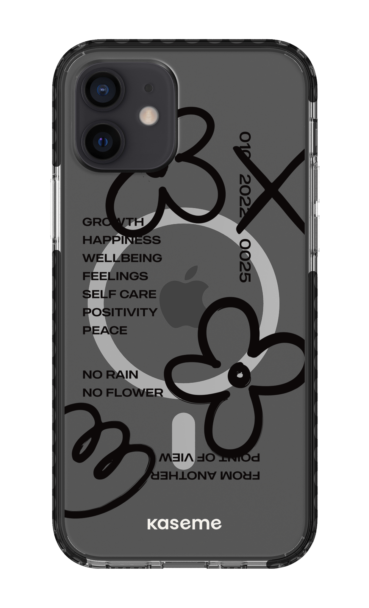 iPhone 12 Clear Case Magsafe - Black Feelings black clear case -