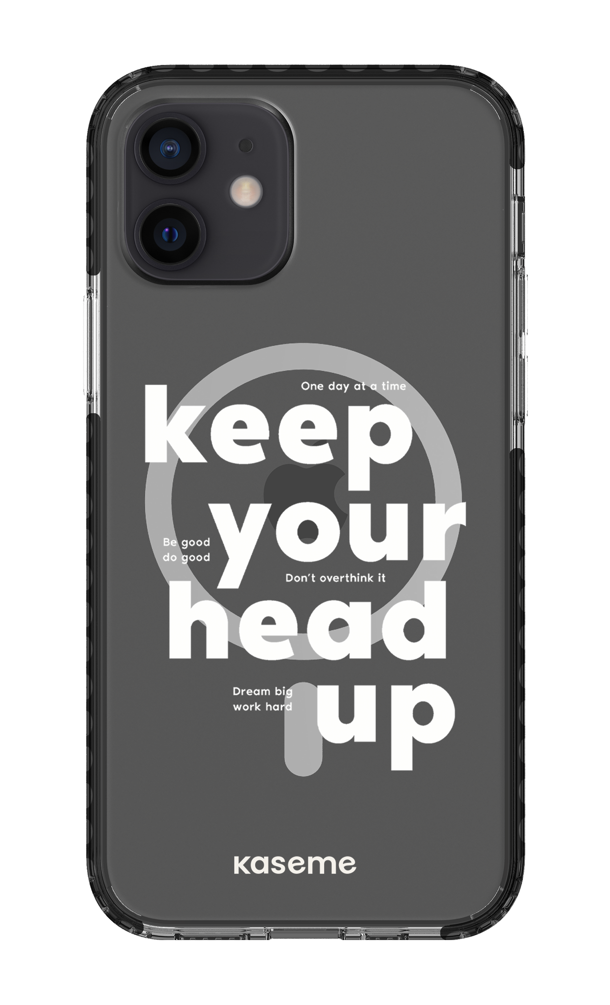 iPhone 12 Clear Case Magsafe - Black Mindset Clear Case -