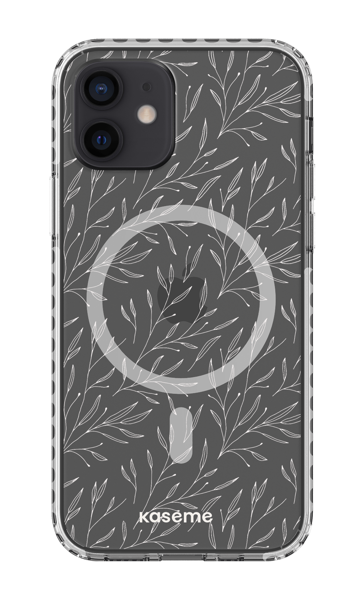 iPhone 12 Clear Case Magsafe - White Hibiscus Clear Case -