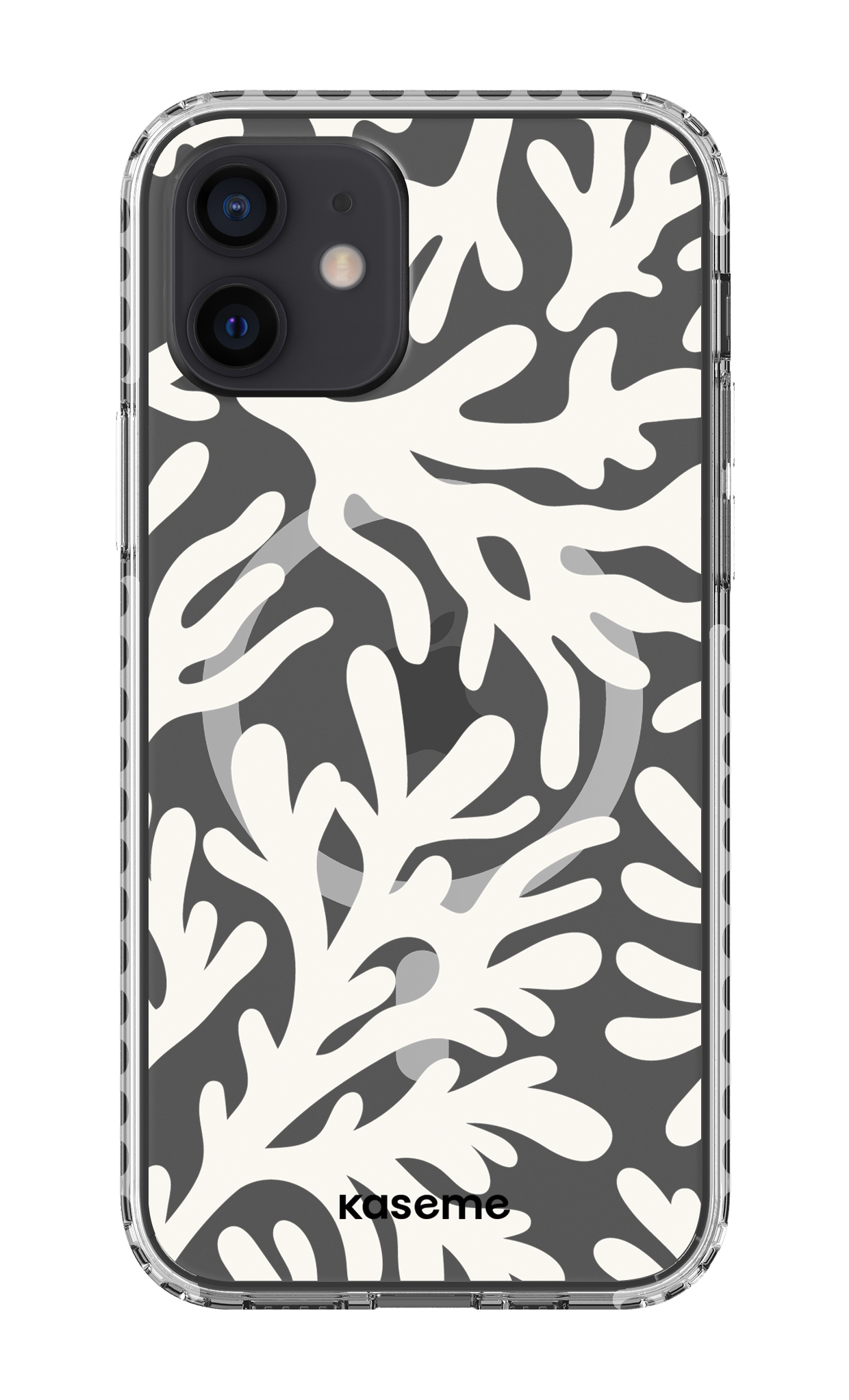 iPhone 12 Clear Case Magsafe - White Koralia Clear Case -