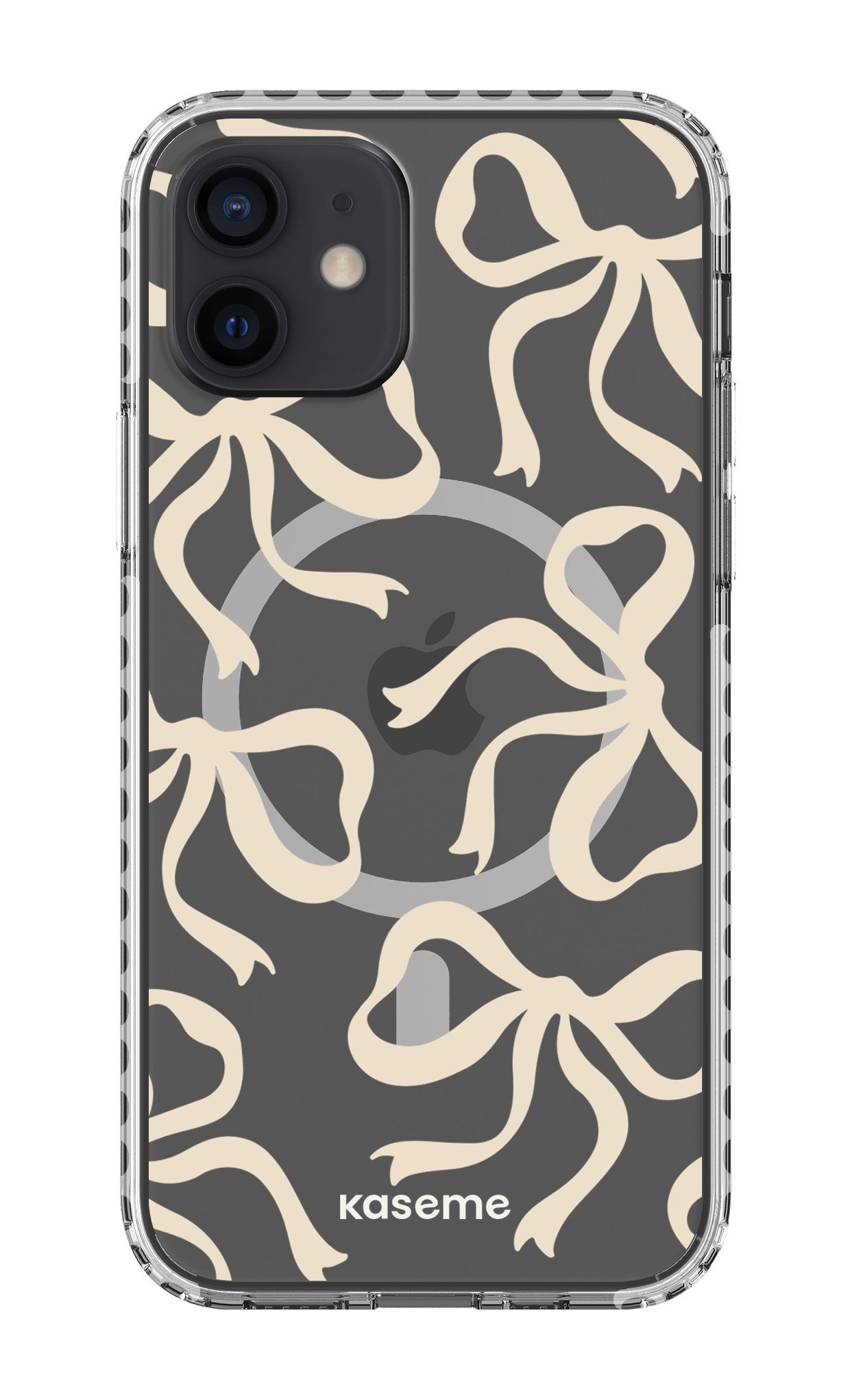 iPhone 12 Clear Case Magsafe - White Lace Clear Case -