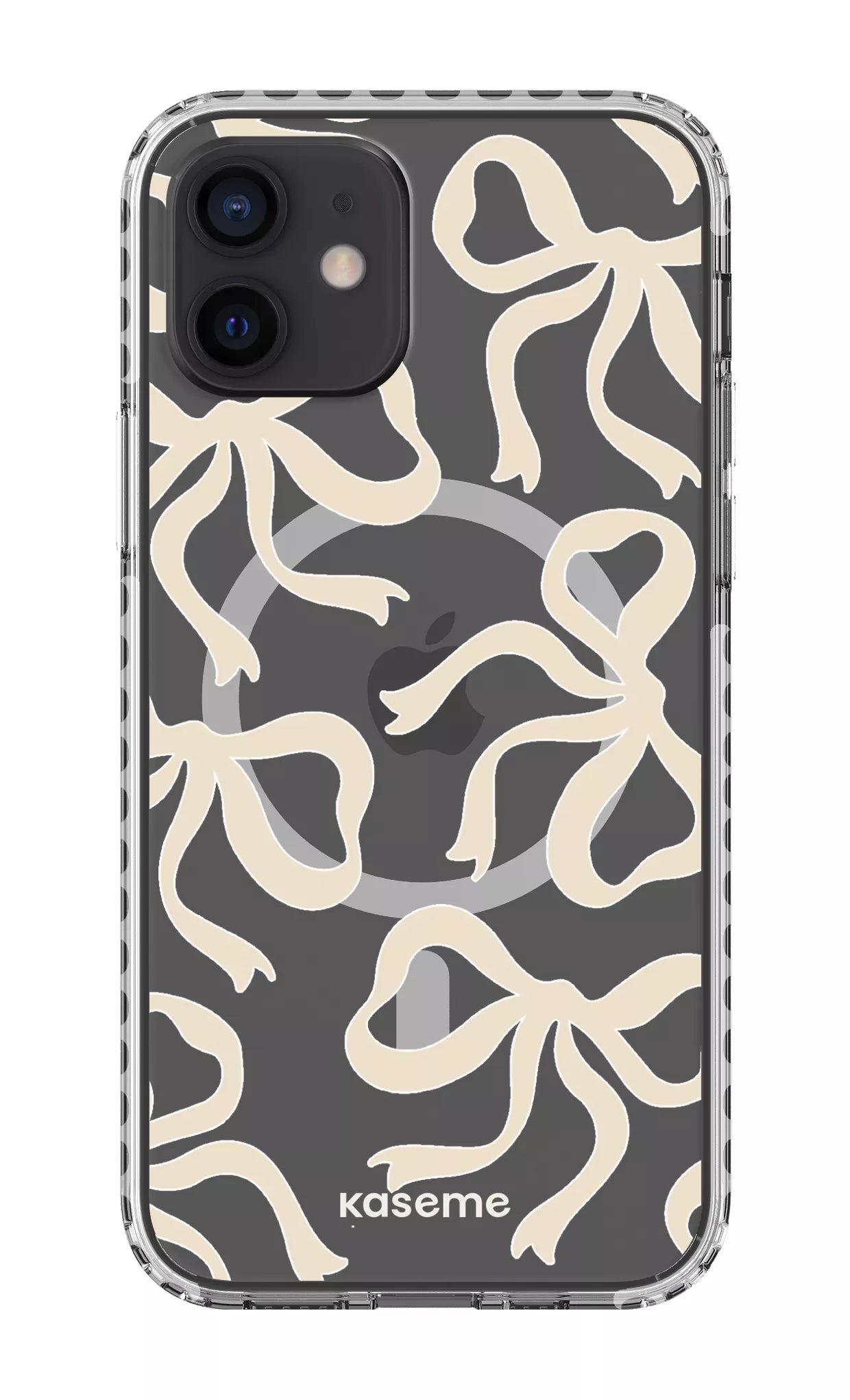 iPhone 12 Clear Case Magsafe - White Lace Clear Case -