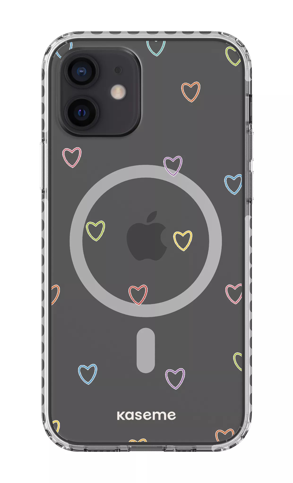 iPhone 12 Clear Case Magsafe - White Love Wins Clear Case -