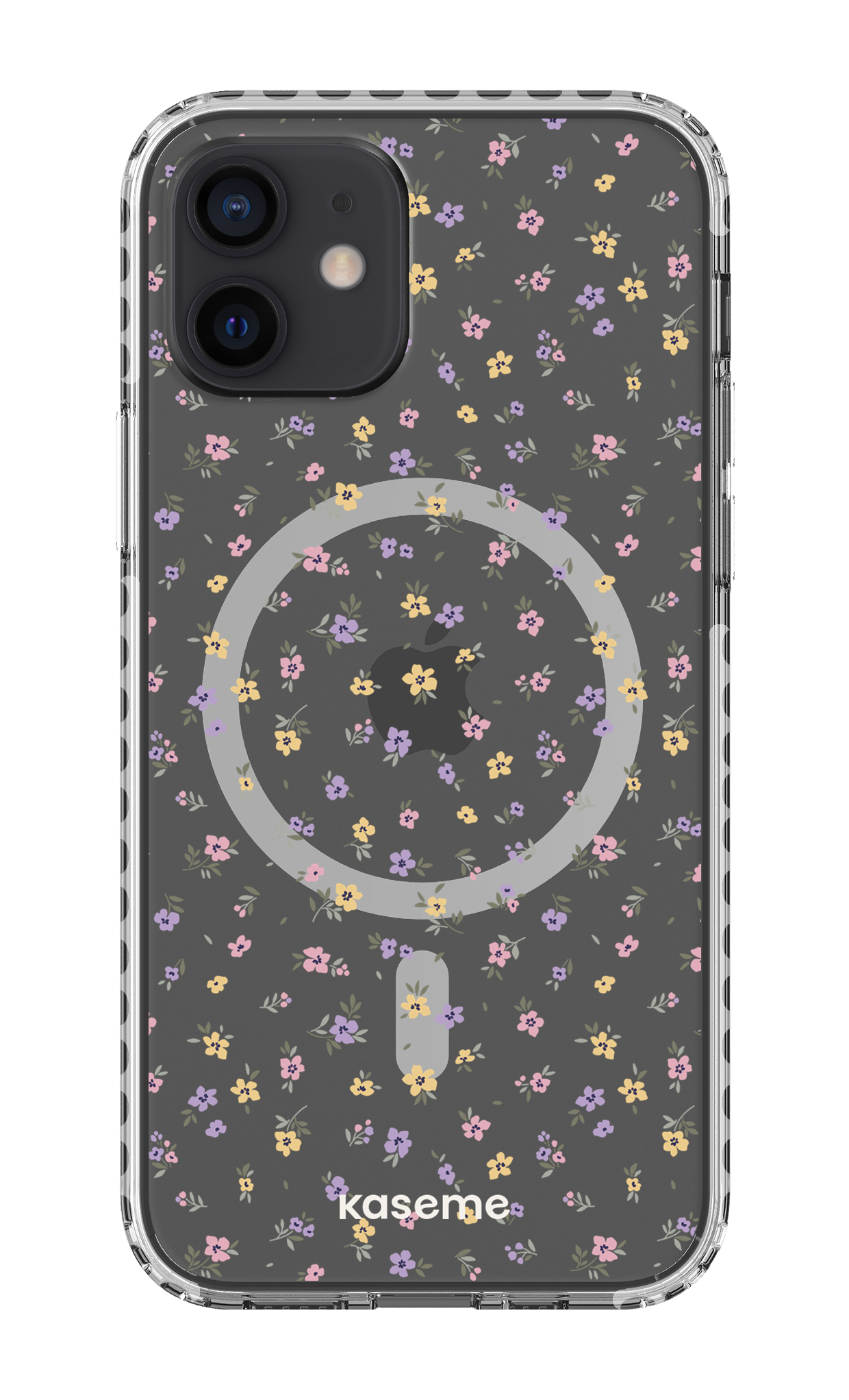 iPhone 12 Clear Case Magsafe - White Porcelain Blossom Clear Case -
