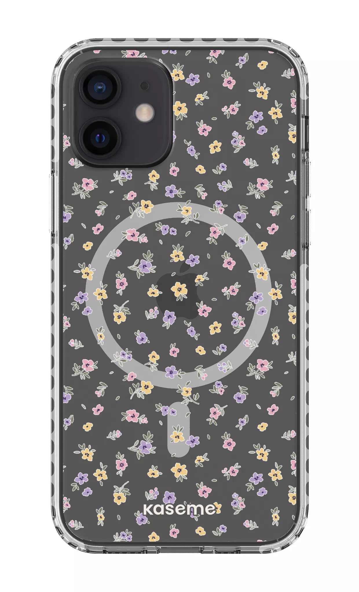 iPhone 12 Clear Case Magsafe - White Porcelain Blossom Clear Case -
