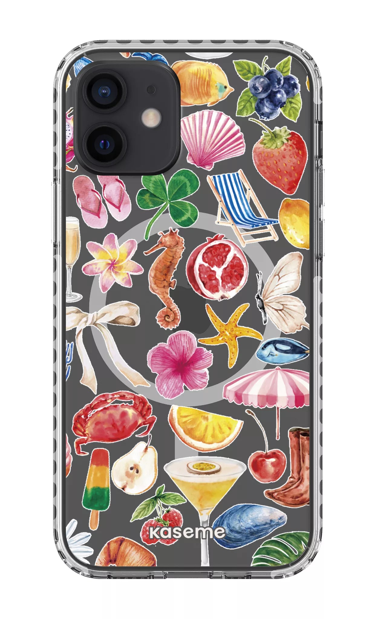 iPhone 12 Clear Case Magsafe - White St-Tropez Clear Case -