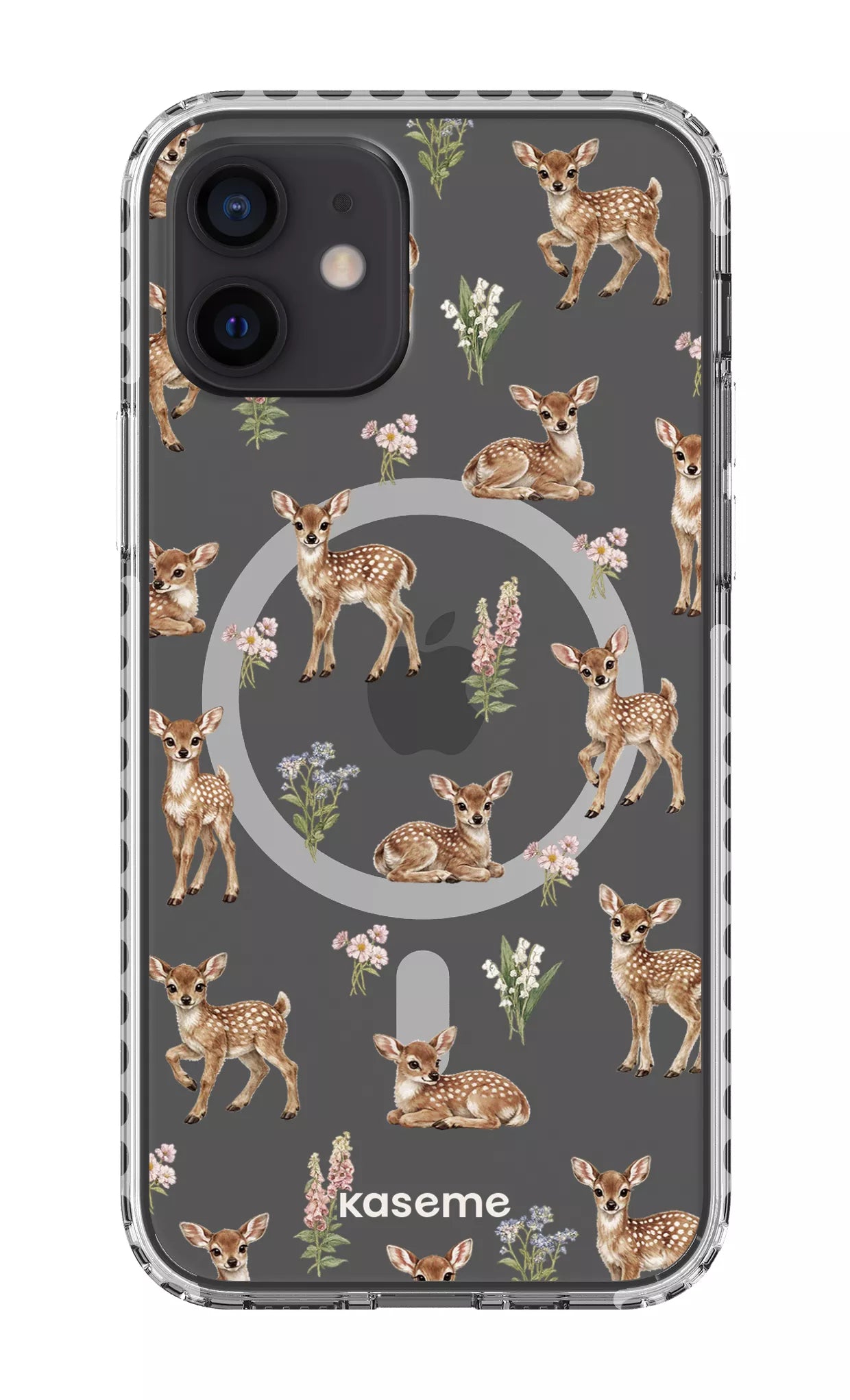 iPhone 12 Clear Case Magsafe - White Sweet Bambi Clear Case -