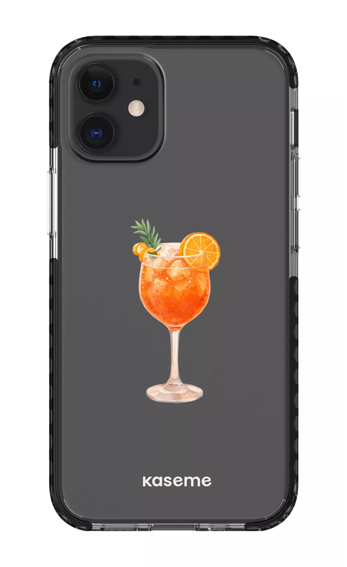 iPhone 12 Mini Clear Case - Black Aperol Sunset Clear Case -