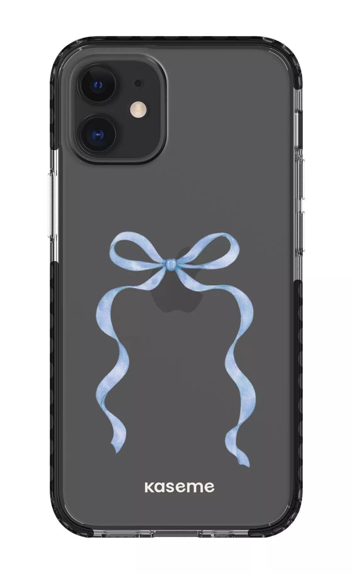 iPhone 12 Mini Clear Case - Black Celeste Blue Clear Case -