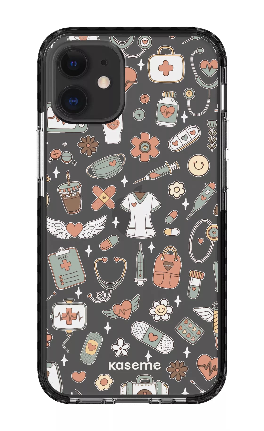 iPhone 12 Mini Clear Case - Black Code Clear Case -