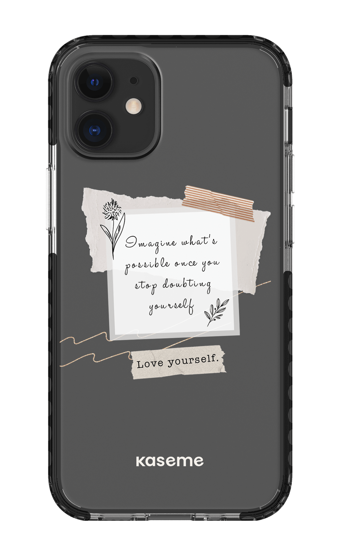 iPhone 12 Mini Clear Case - Black Faith Clear Case -