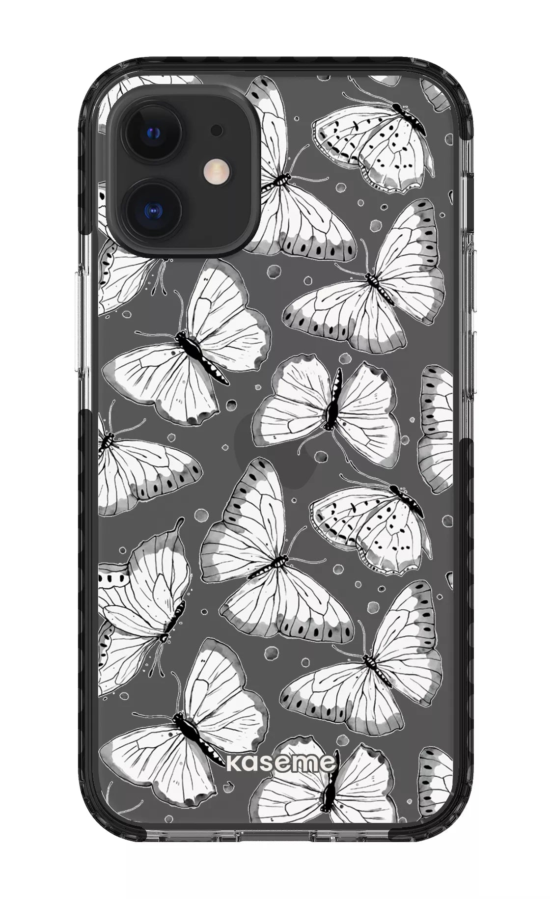 iPhone 12 Mini Clear Case - Black Float Clear Case -