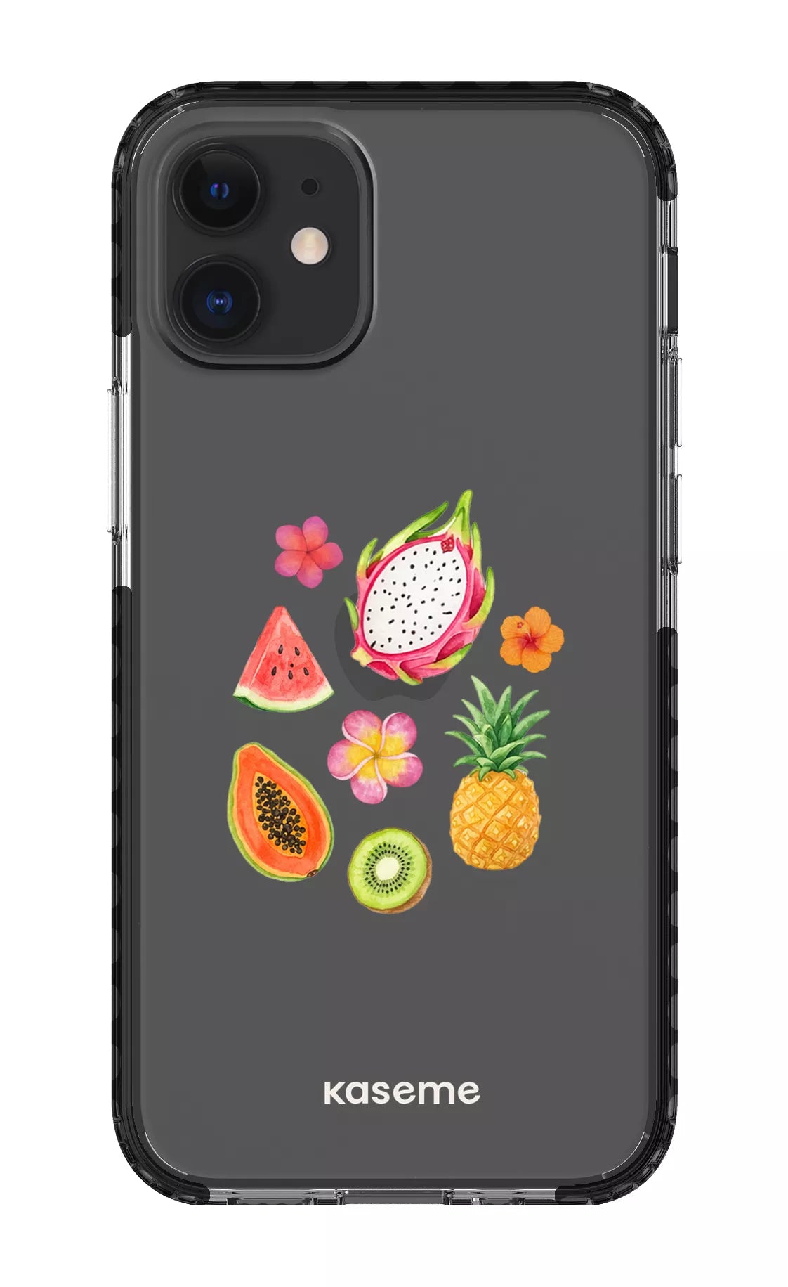 iPhone 12 Mini Clear Case - Black Fresca Tropicale Clear Case -