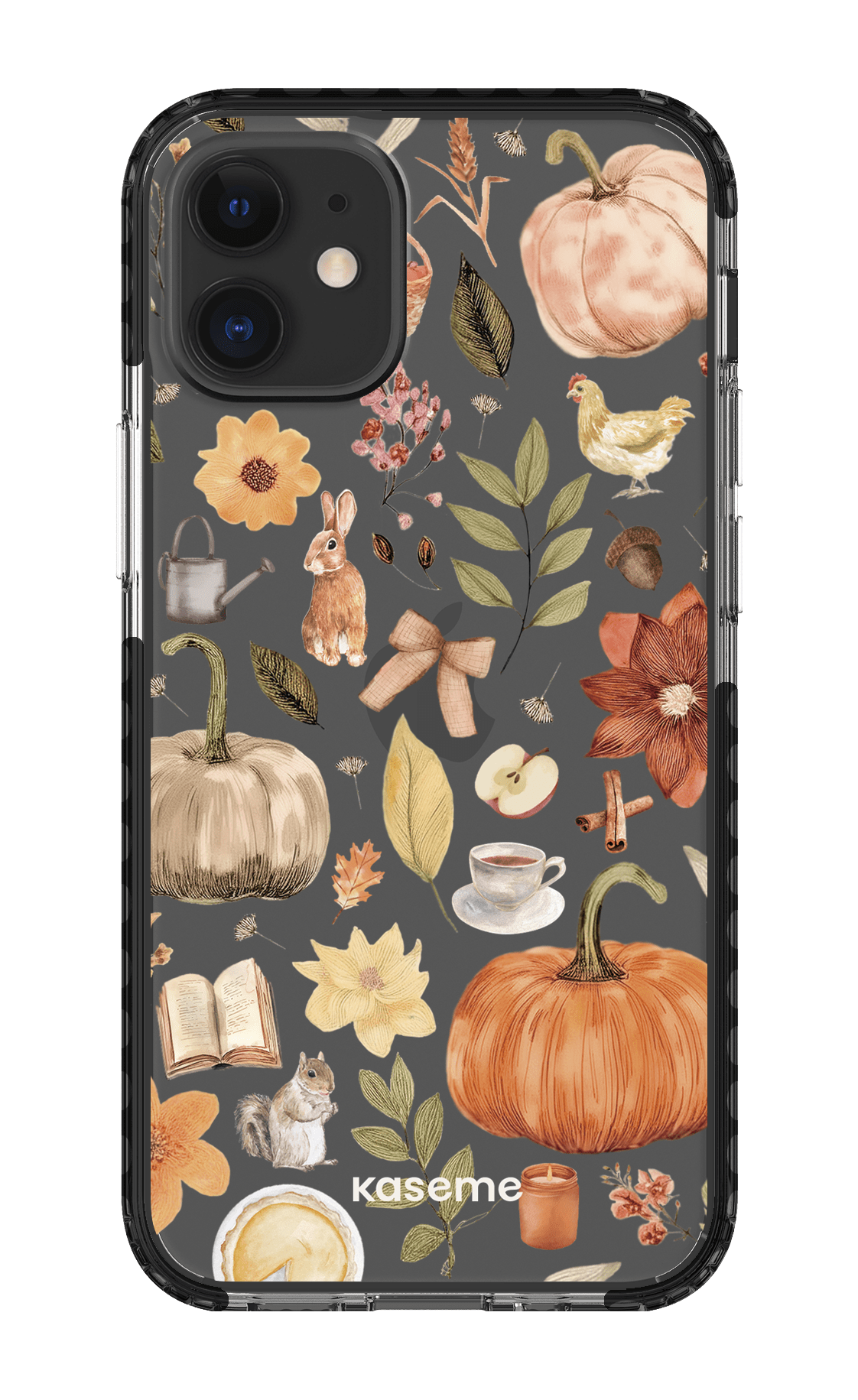 iPhone 12 Mini Clear Case - Black Harvest Hues Clear Case -