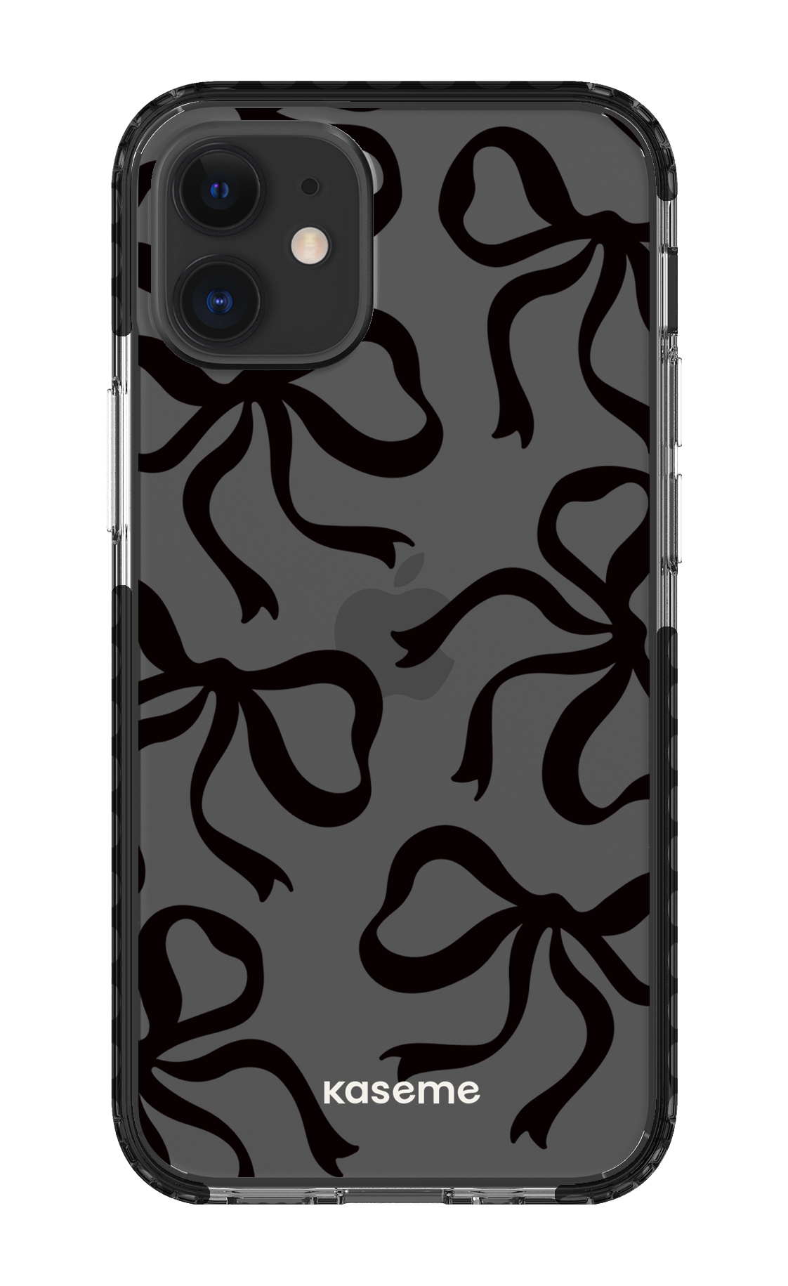 iPhone 12 Mini Clear Case - Black Lace Black Clear Case -