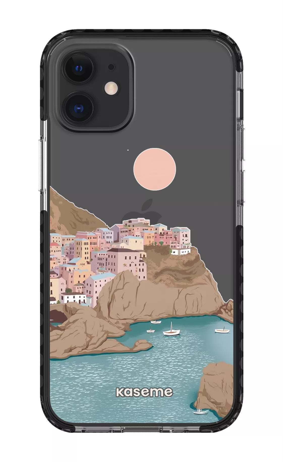 iPhone 12 Mini Clear Case - Black Mediterrana Clear Case -