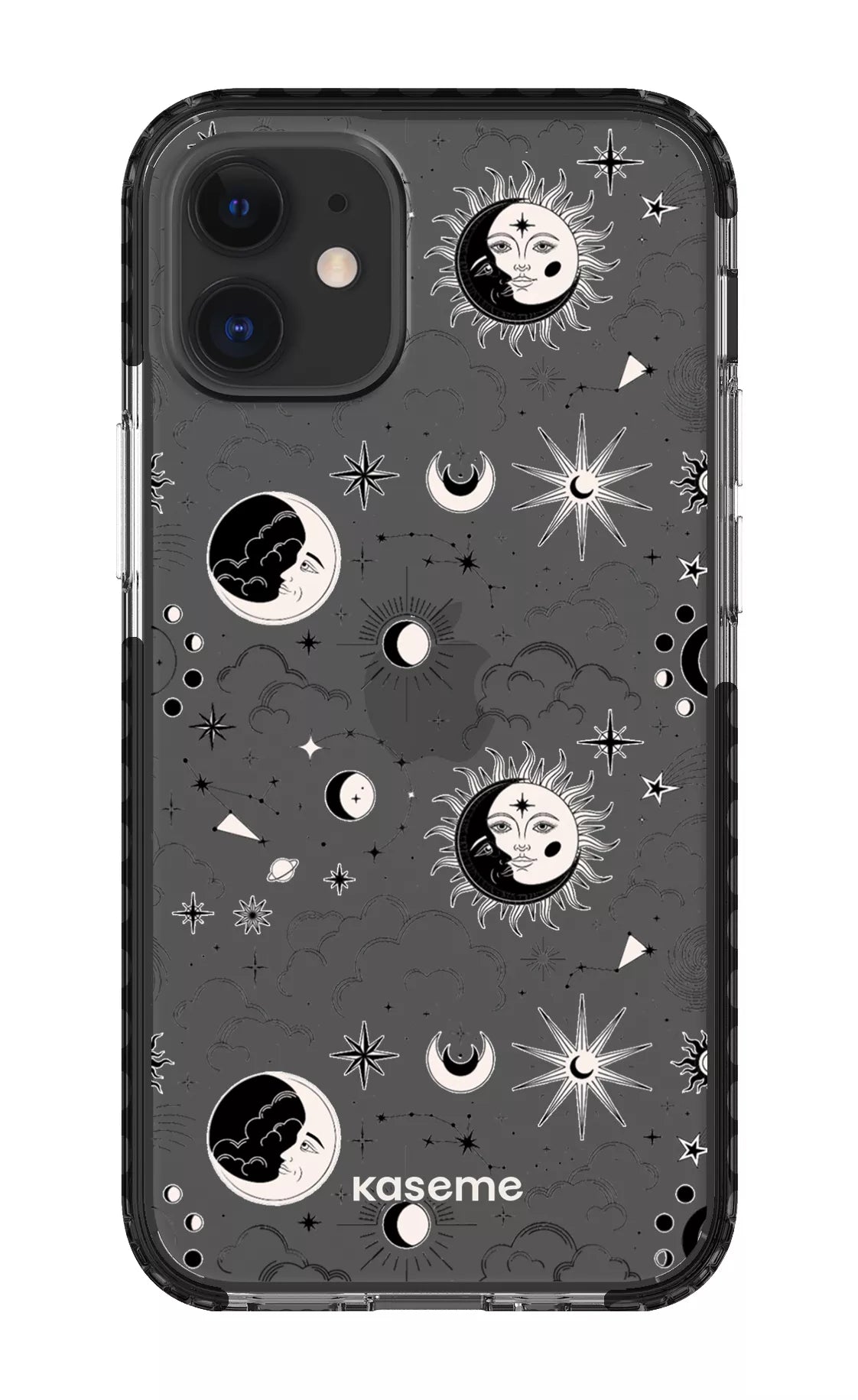 iPhone 12 Mini Clear Case - Black Milky Way Black Clear Case -