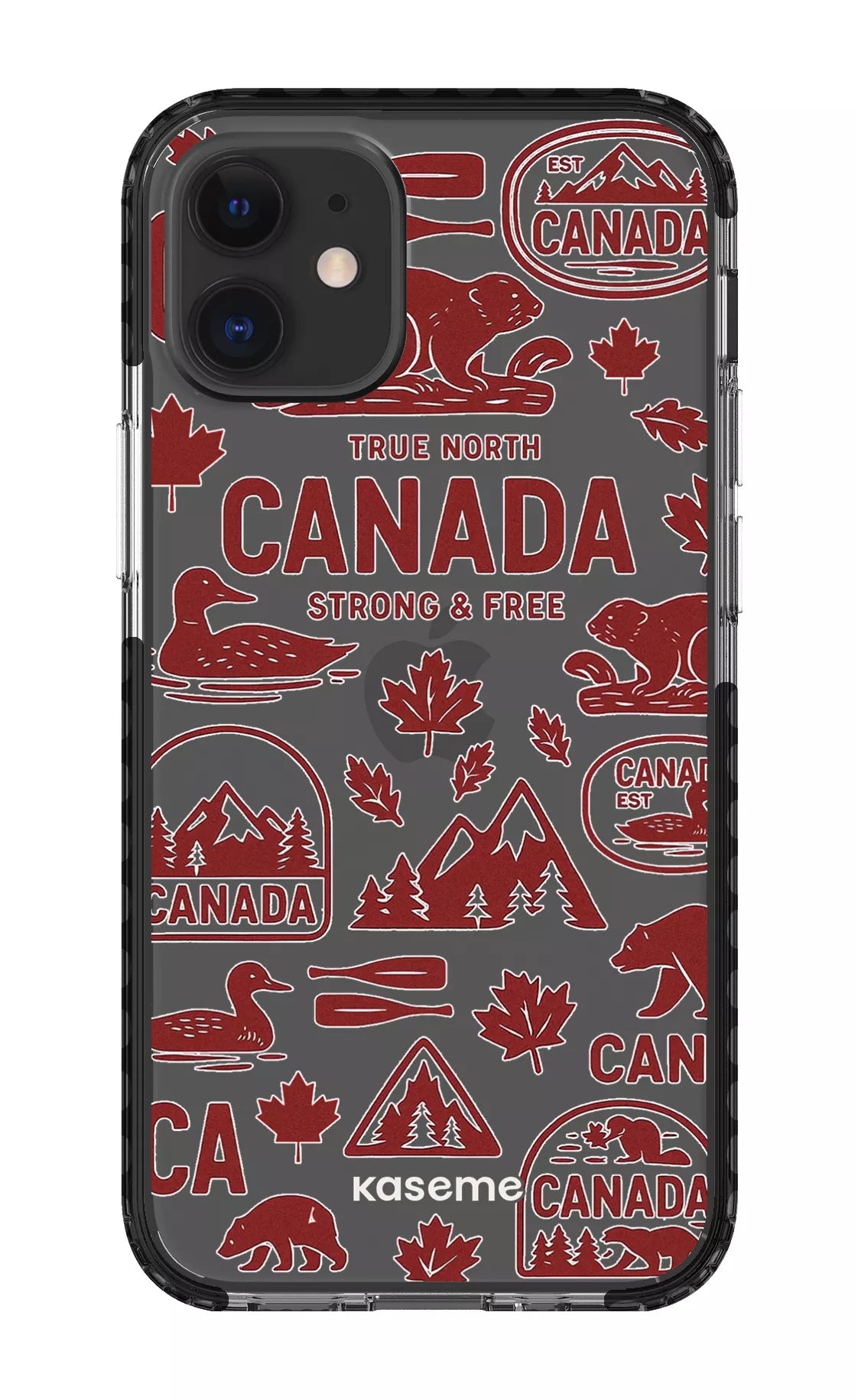 iPhone 12 Mini Clear Case - Black Oh Canada Clear Case -