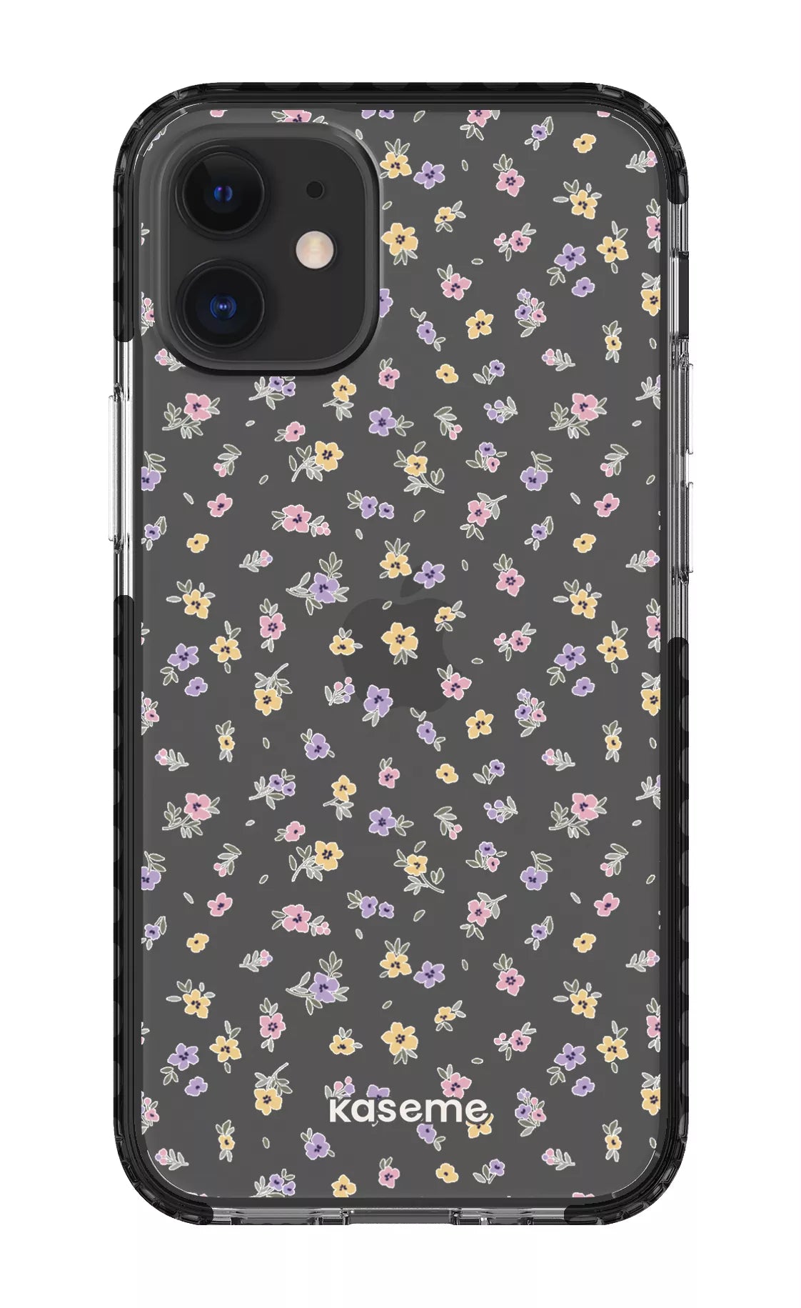 iPhone 12 Mini Clear Case - Black Porcelain Blossom Clear Case -