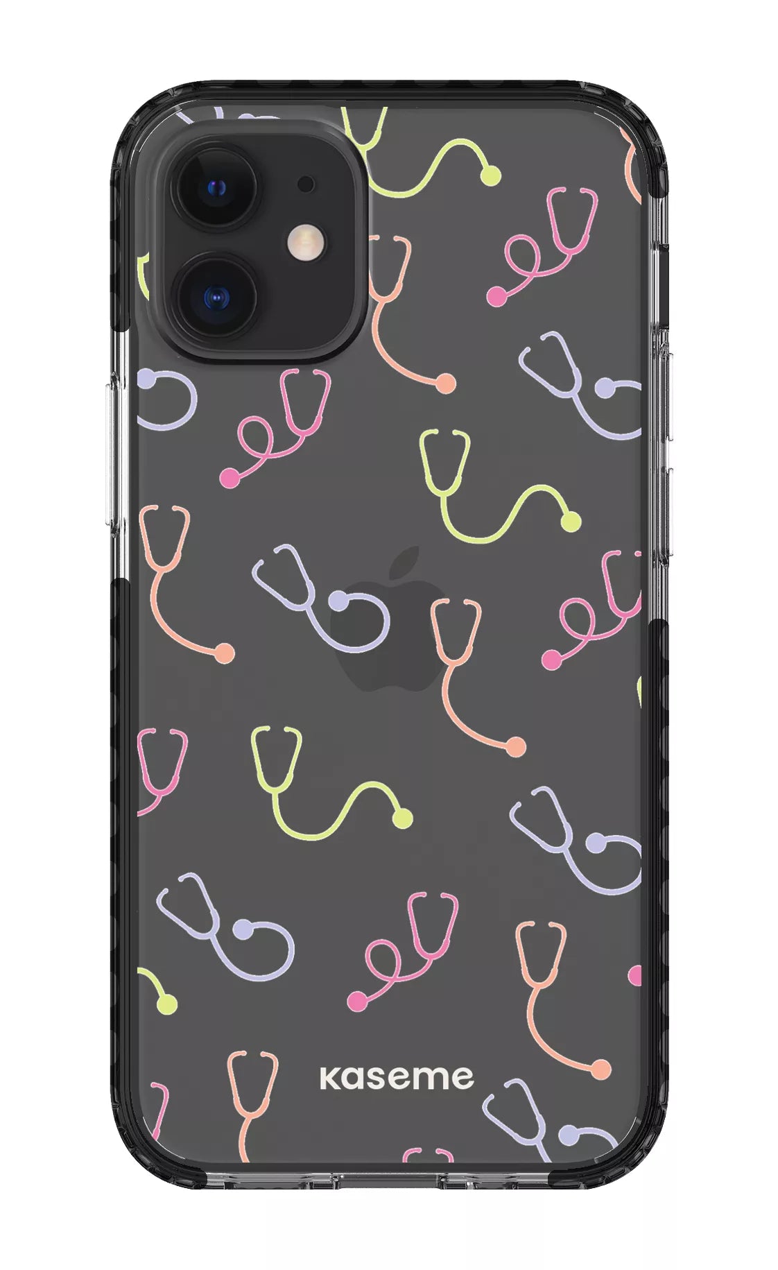 iPhone 12 Mini Clear Case - Black Pulse Clear Case -