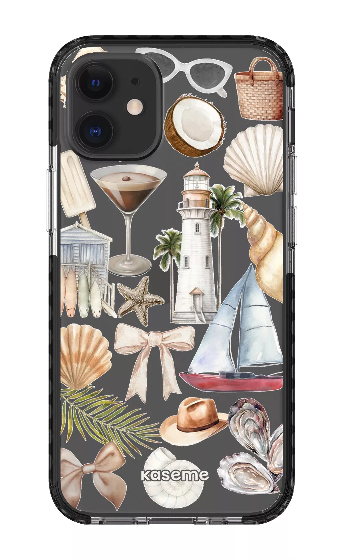 iPhone 12 Mini Clear Case - Black Riviera Clear Case -