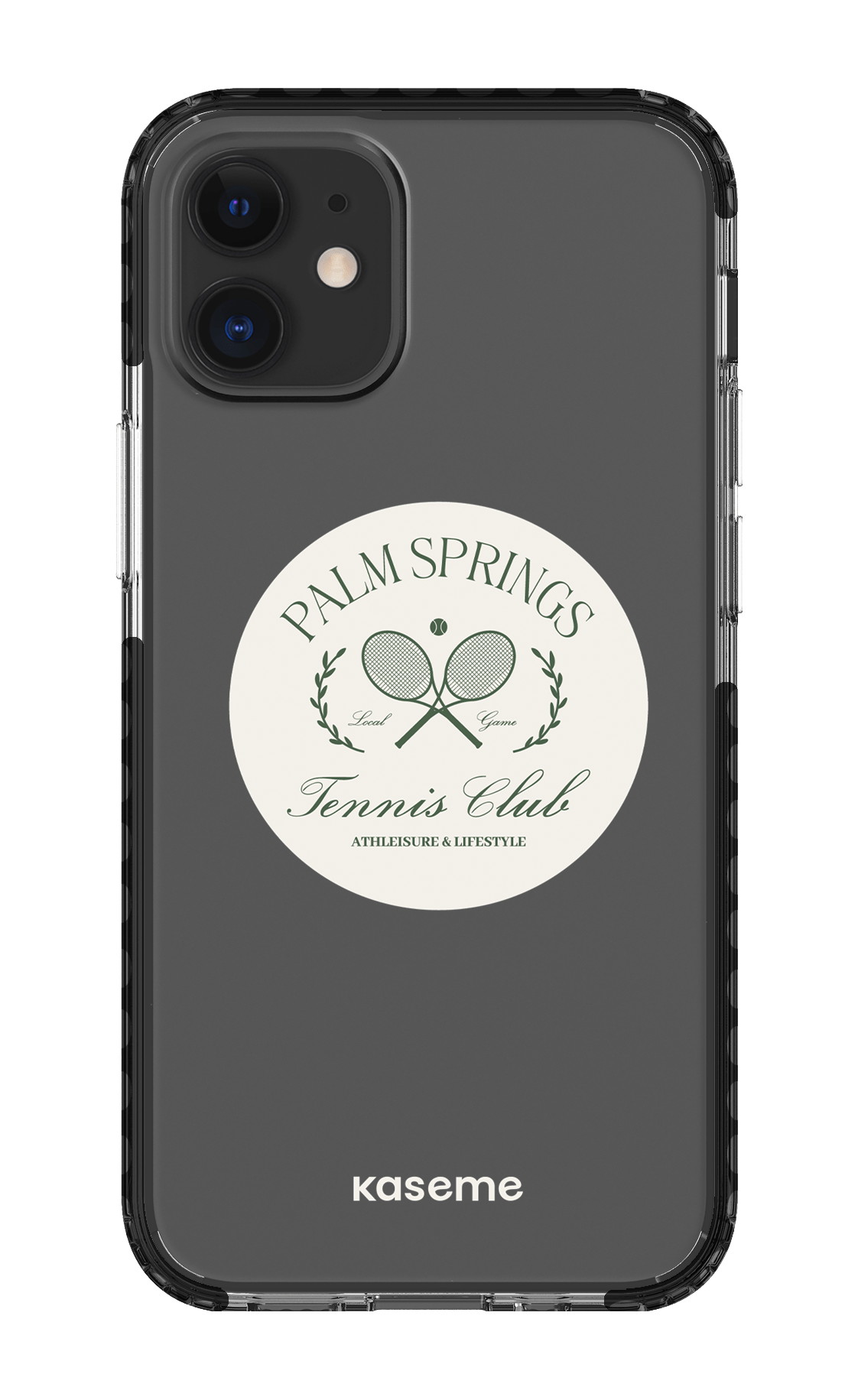 iPhone 12 Mini Clear Case - Black Serve it up Clear Case -