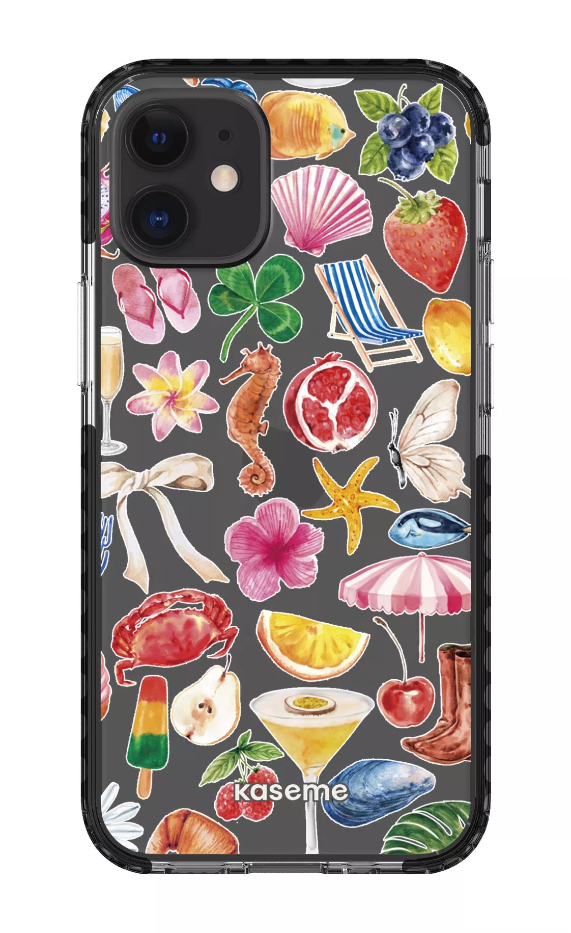 iPhone 12 Mini Clear Case - Black St-Tropez Clear Case -