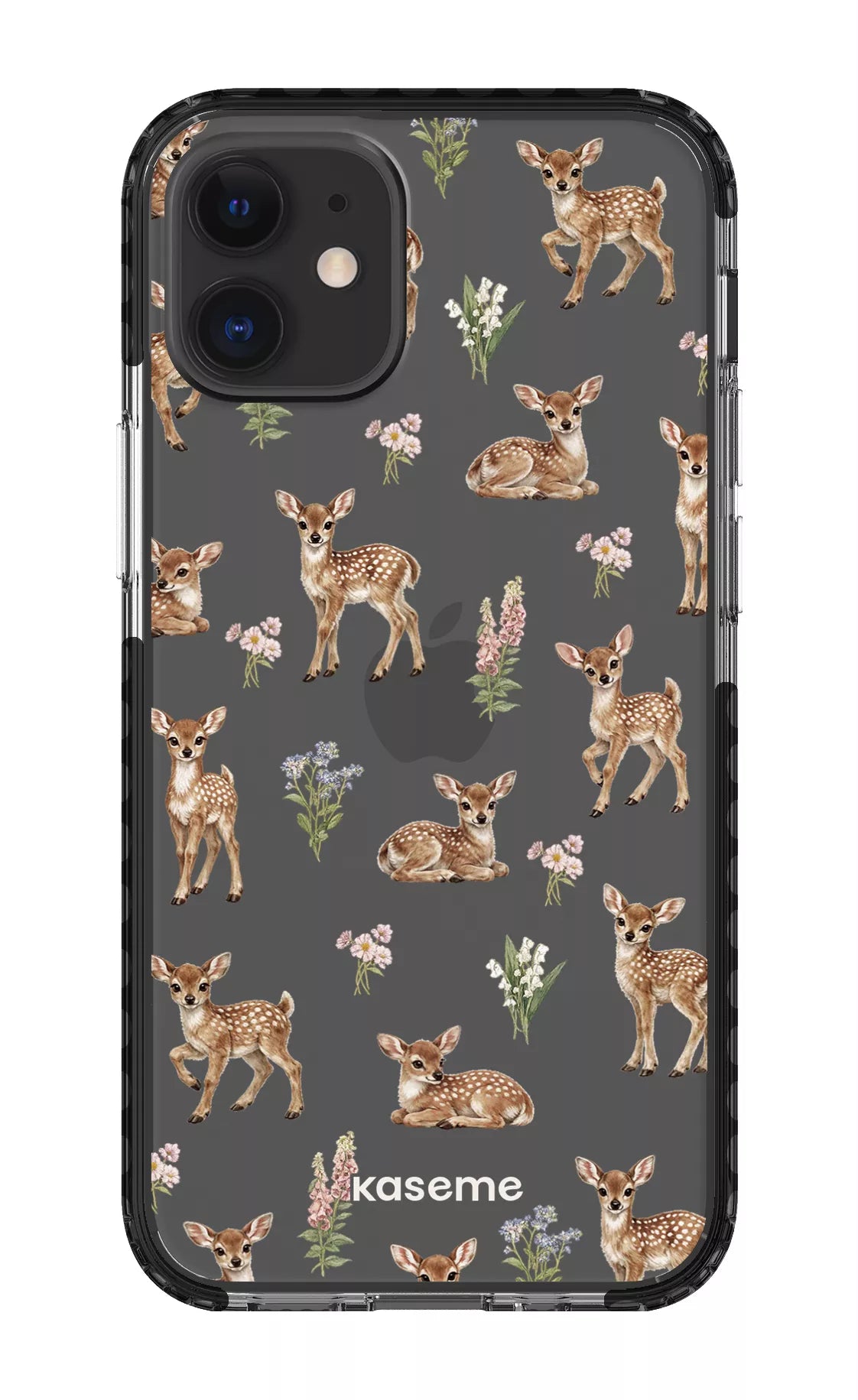 iPhone 12 Mini Clear Case - Black Sweet Bambi Clear Case -
