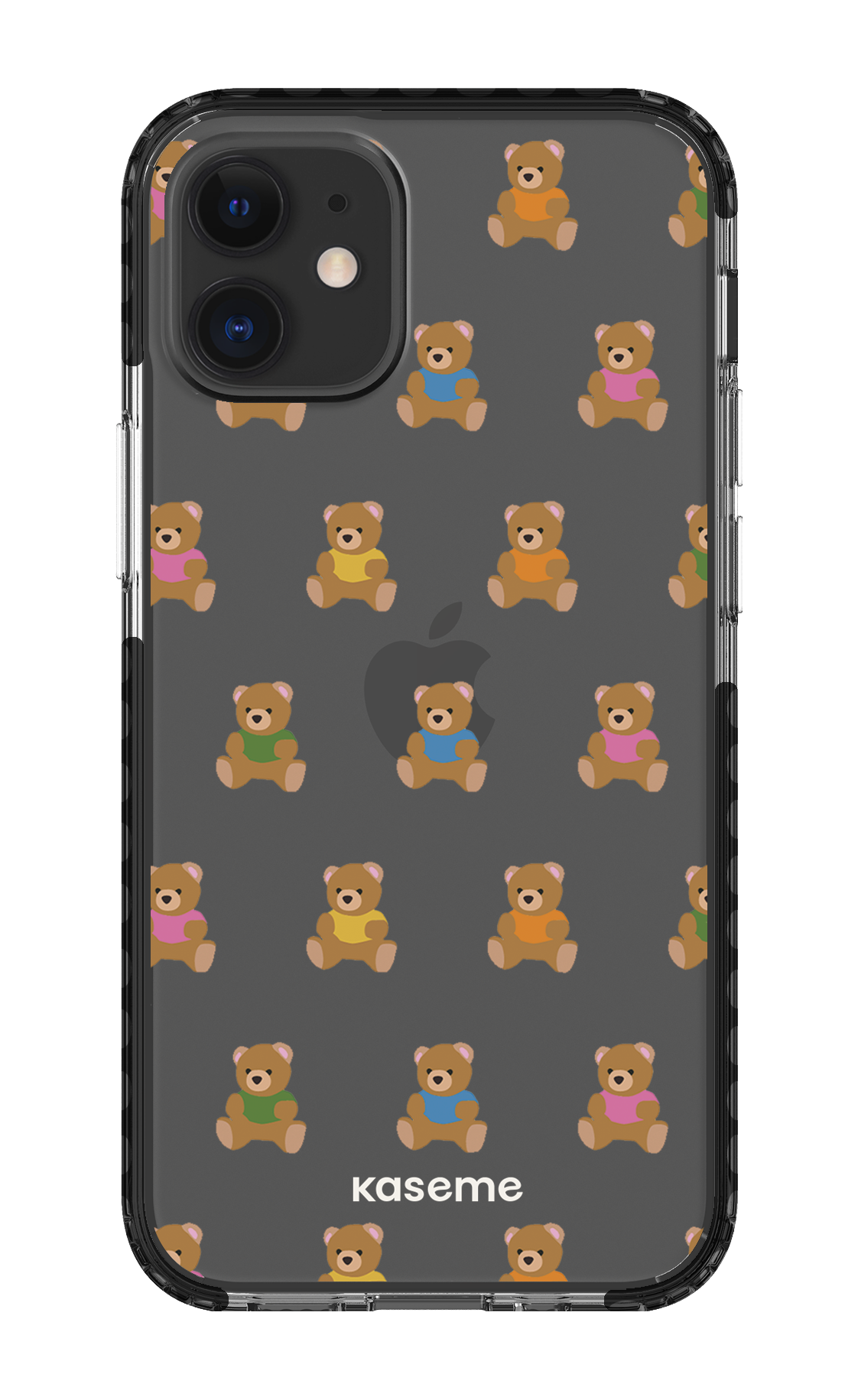 iPhone 12 Mini Clear Case - Black Teddy Clear Case -