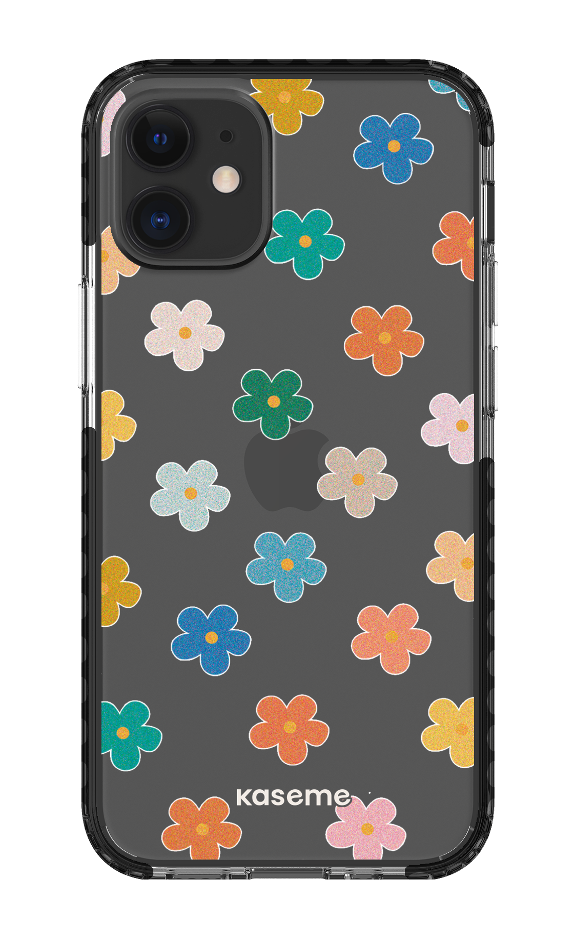 iPhone 12 Mini Clear Case - Black Woodstock Clear Case -