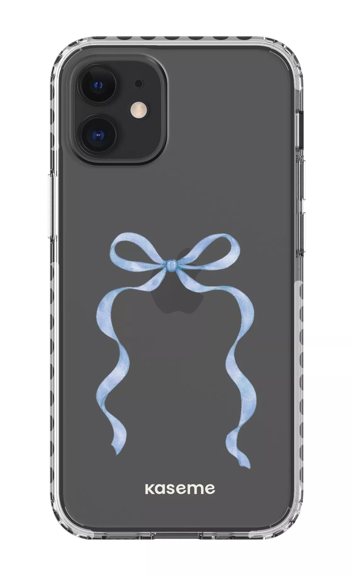 iPhone 12 Mini Clear Case - White Celeste Blue Clear Case -