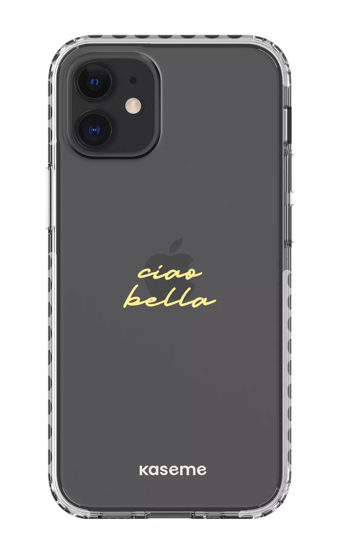 iPhone 12 Mini Clear Case - White Ciao Bella Clear Case -