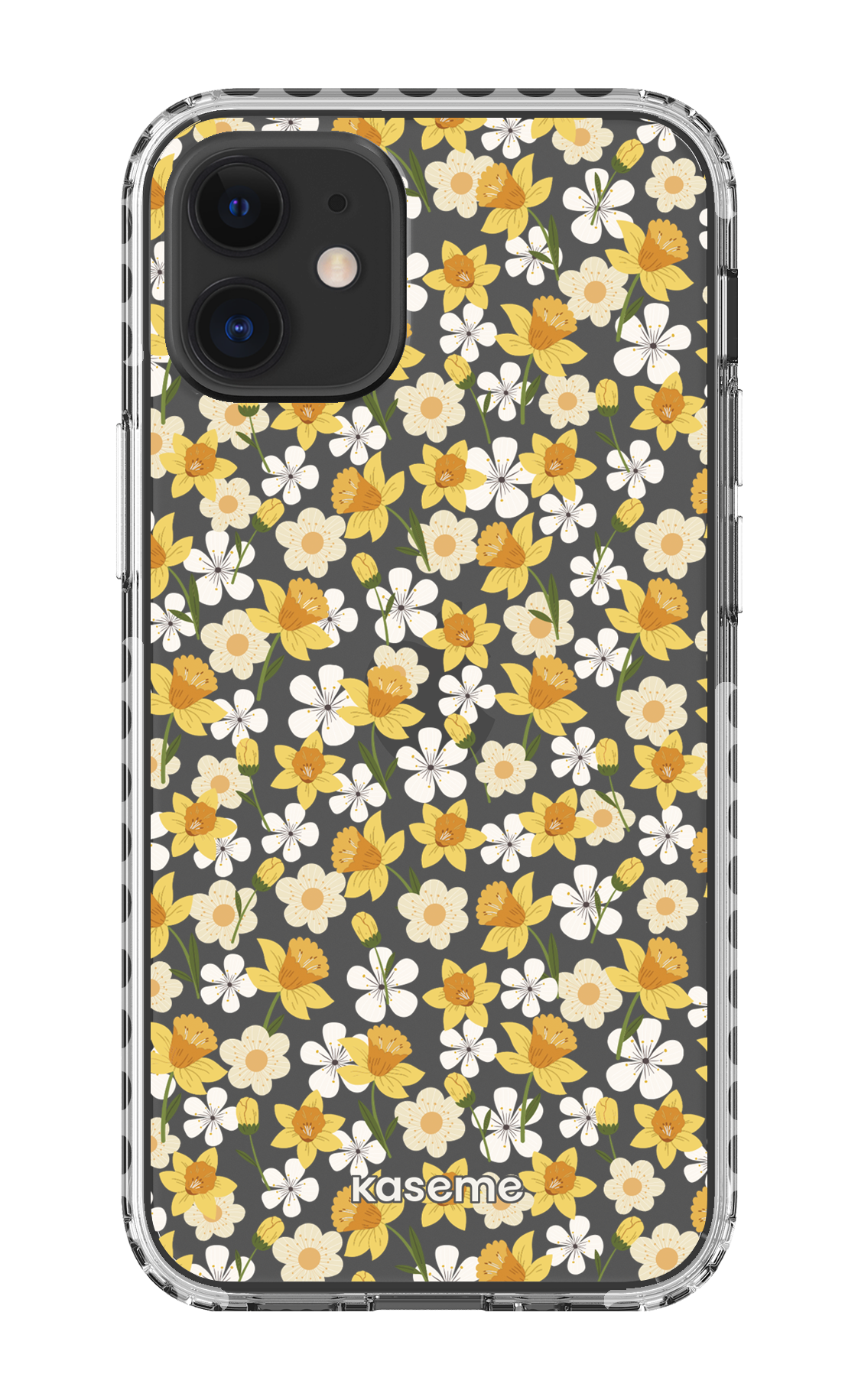 iPhone 12 Mini Clear Case - White Daffodil Clear Case -