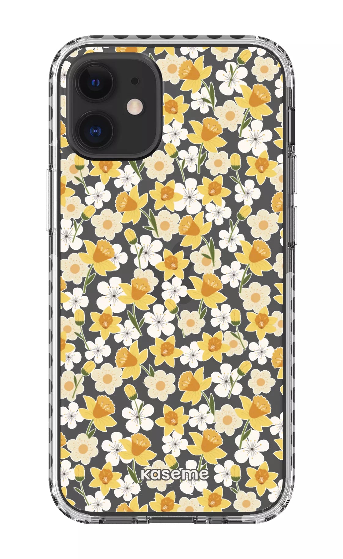 iPhone 12 Mini Clear Case - White Daffodil Clear Case -